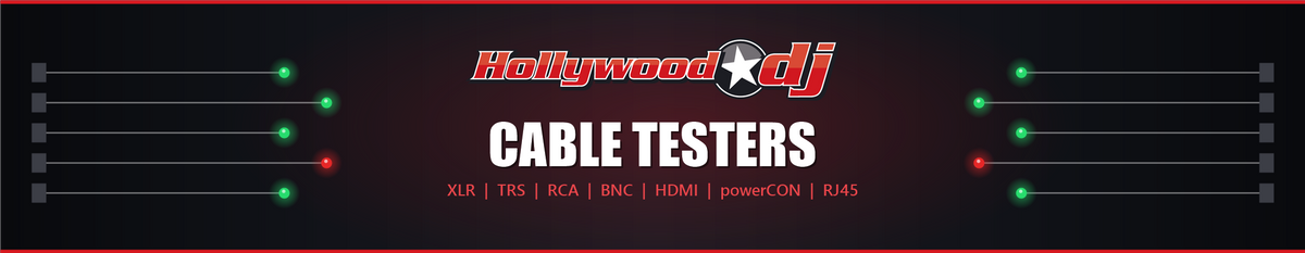 Cable testers for XLR, TRS, RCA, BNC, HDMI, powerCON and RJ45 - Hollywood DJ