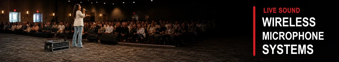 Wireless microphone systems for presenters and live events