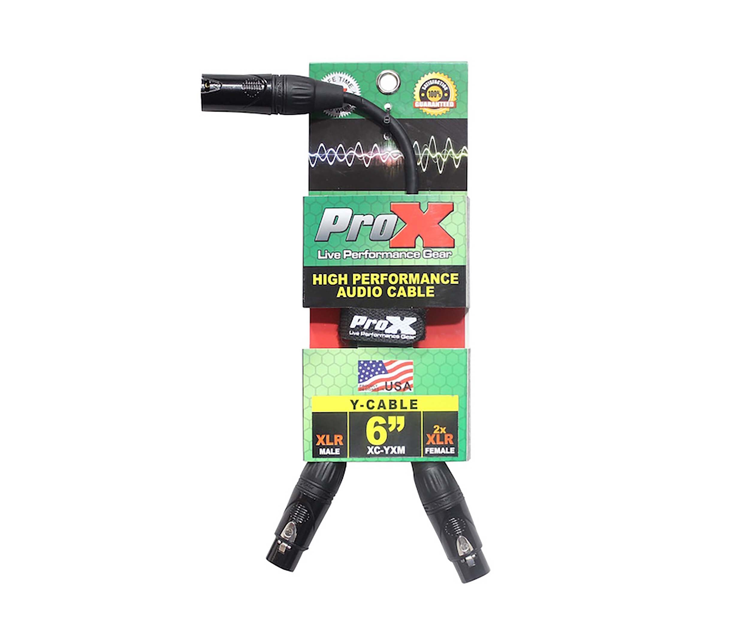 ProX XC-YXM, Balanced XLR-M to Dual XLR-F High Performance Audio Y Cable - 6 Inches by ProX Cases