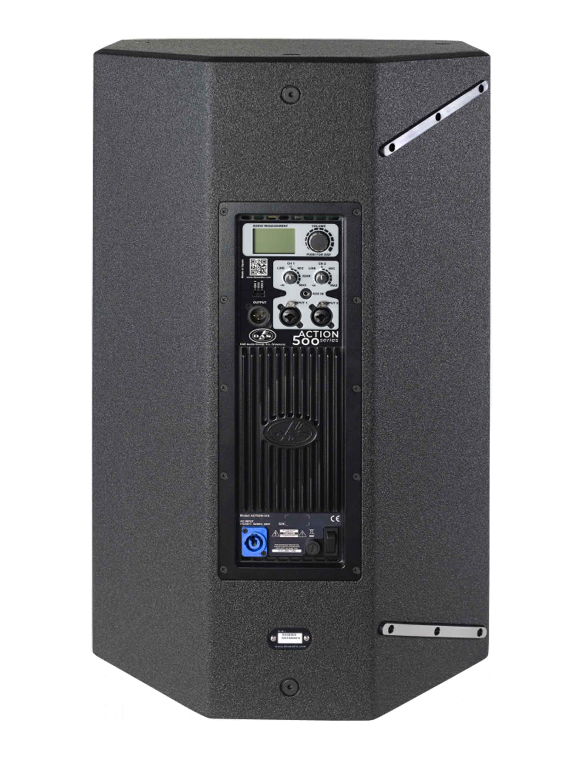 DAS Audio ACTION-515A, Two-Way 15-Inch 1000W Powered Portable PA Speaker with DSP Processor - Black by DAS Audio