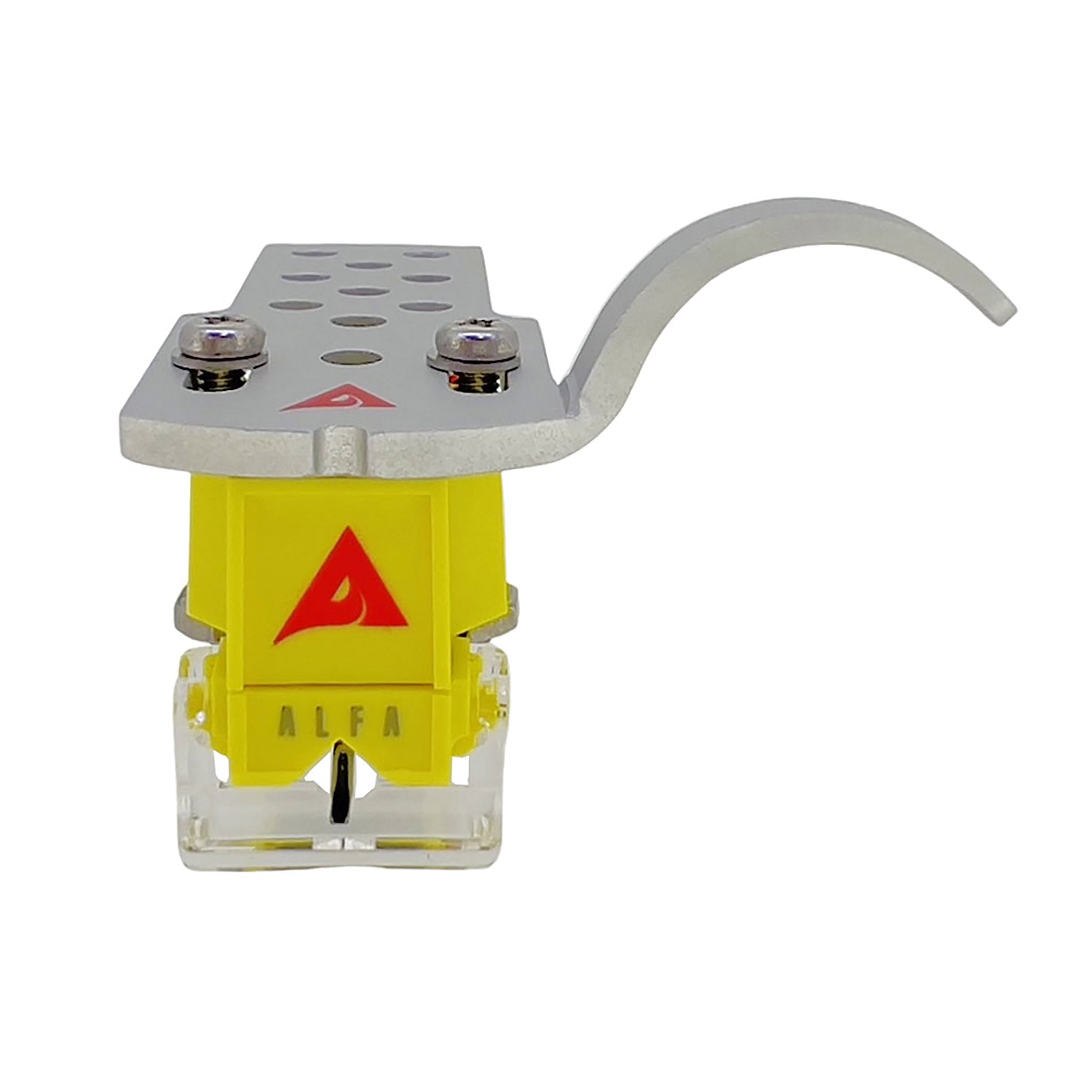 Jico J-AAC0823, Alfa Model Cartridge Mounted on Silver Headshell by Jico