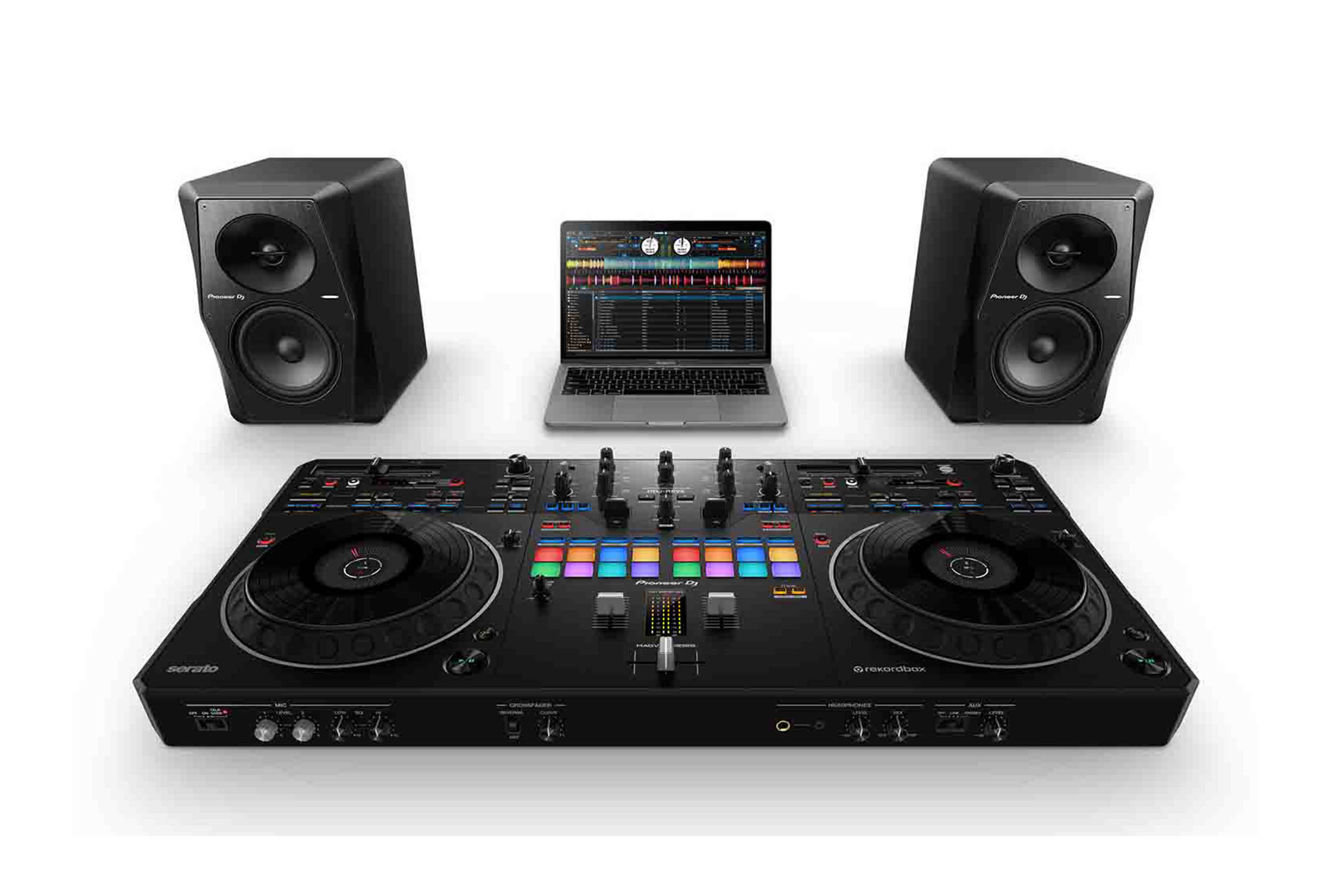 Pioneer DDJ REV5, 2 Channel DJ Controller Package with ProX Flight Case by Pioneer DJ