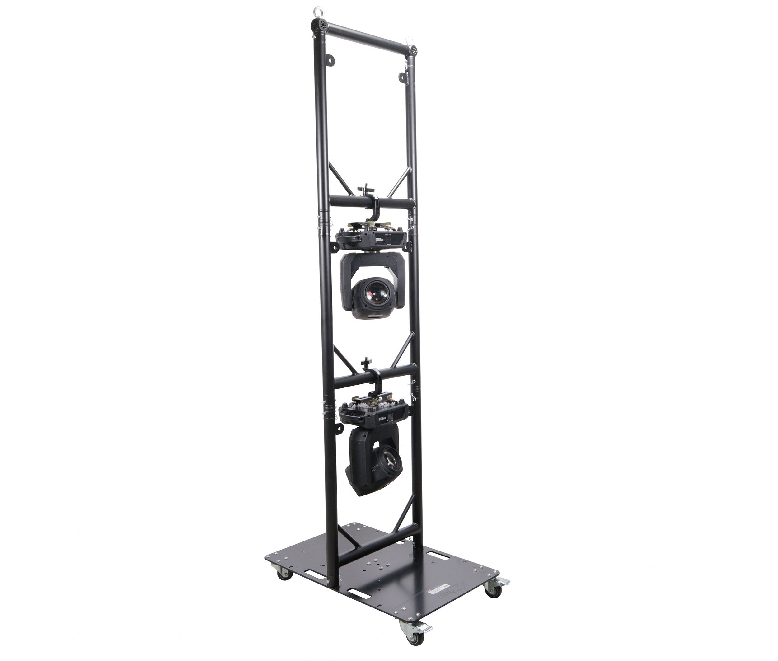ProX XT-GRU-PKGX3BLK, Truss Modular 3X Rapid U Grid Trio DJ Package for Lighting - Moving Heads with Rolling Aluminum Baseplate - Black by ProX Cases