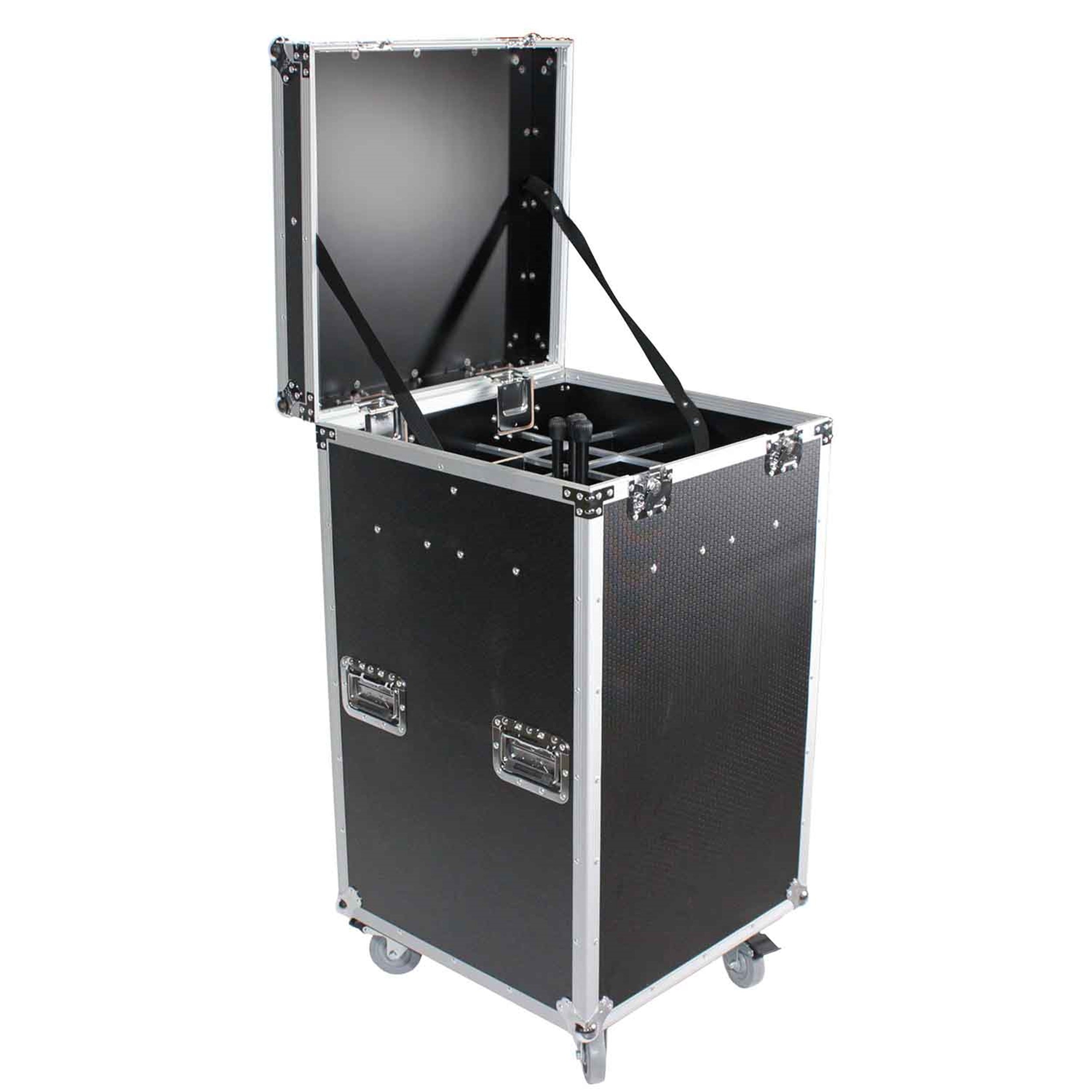 ProX XS-MIC25STN, Microphone Stand Case Holds up to 25 Units With Casters by ProX Cases