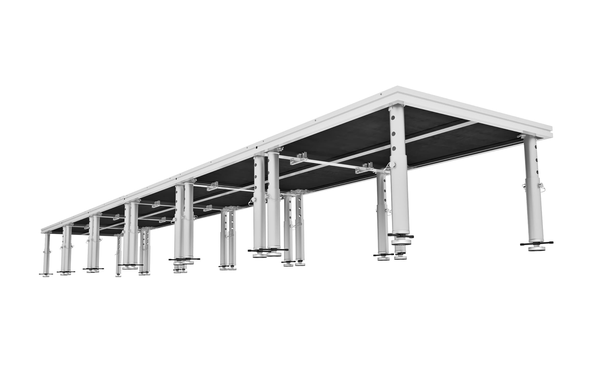 ProX XSU-24X4PKG, Stage One 24' x 4' Ft. Portable Stage Package - Includes 6x Decks with Telescoping 16-22" Adjustable legs by ProX Cases