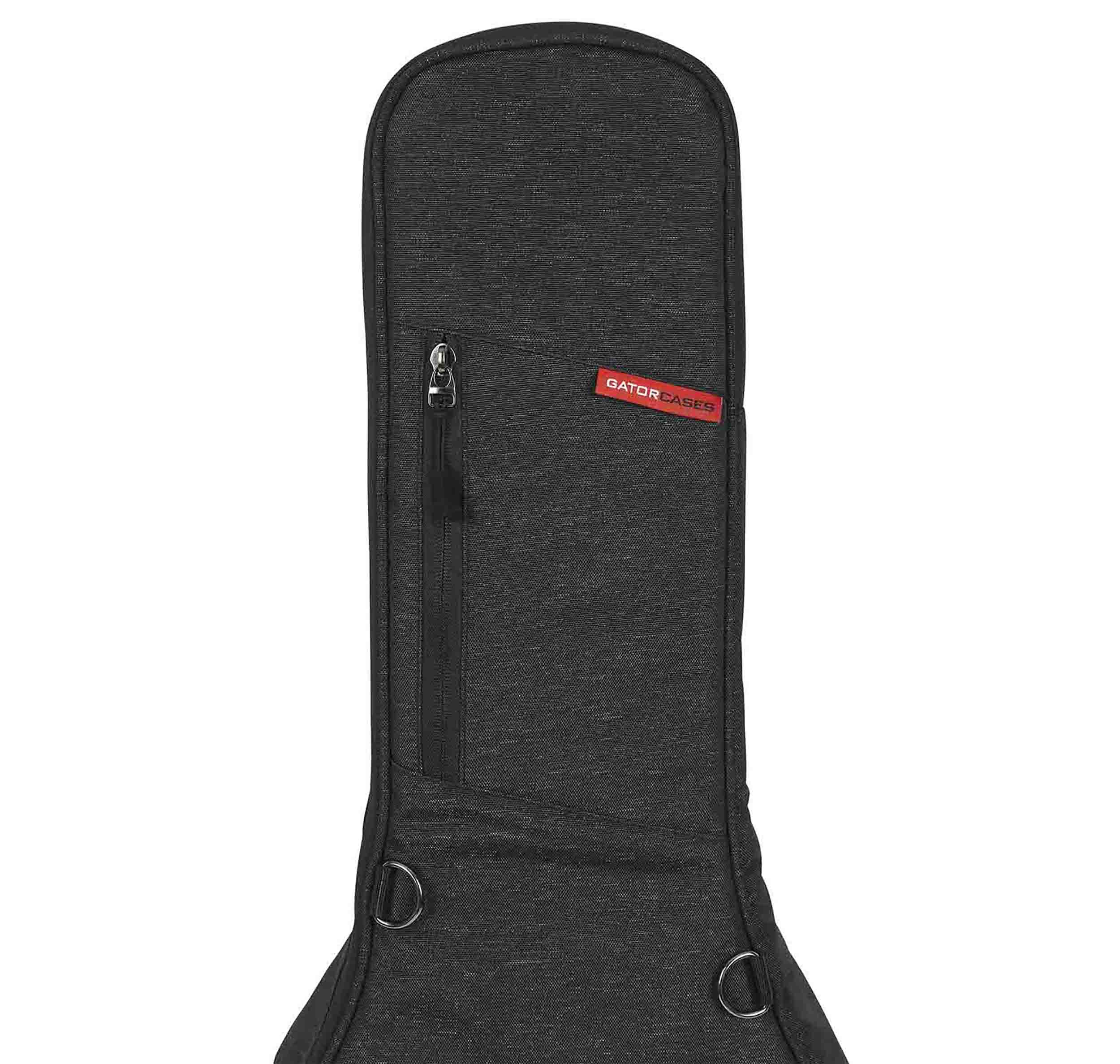 Gator Cases GT-JUMBO-BLK Transit Series Jumbo Acoustic Guitar Gig Bag with Charcoal Exterior - Black by Gator Cases