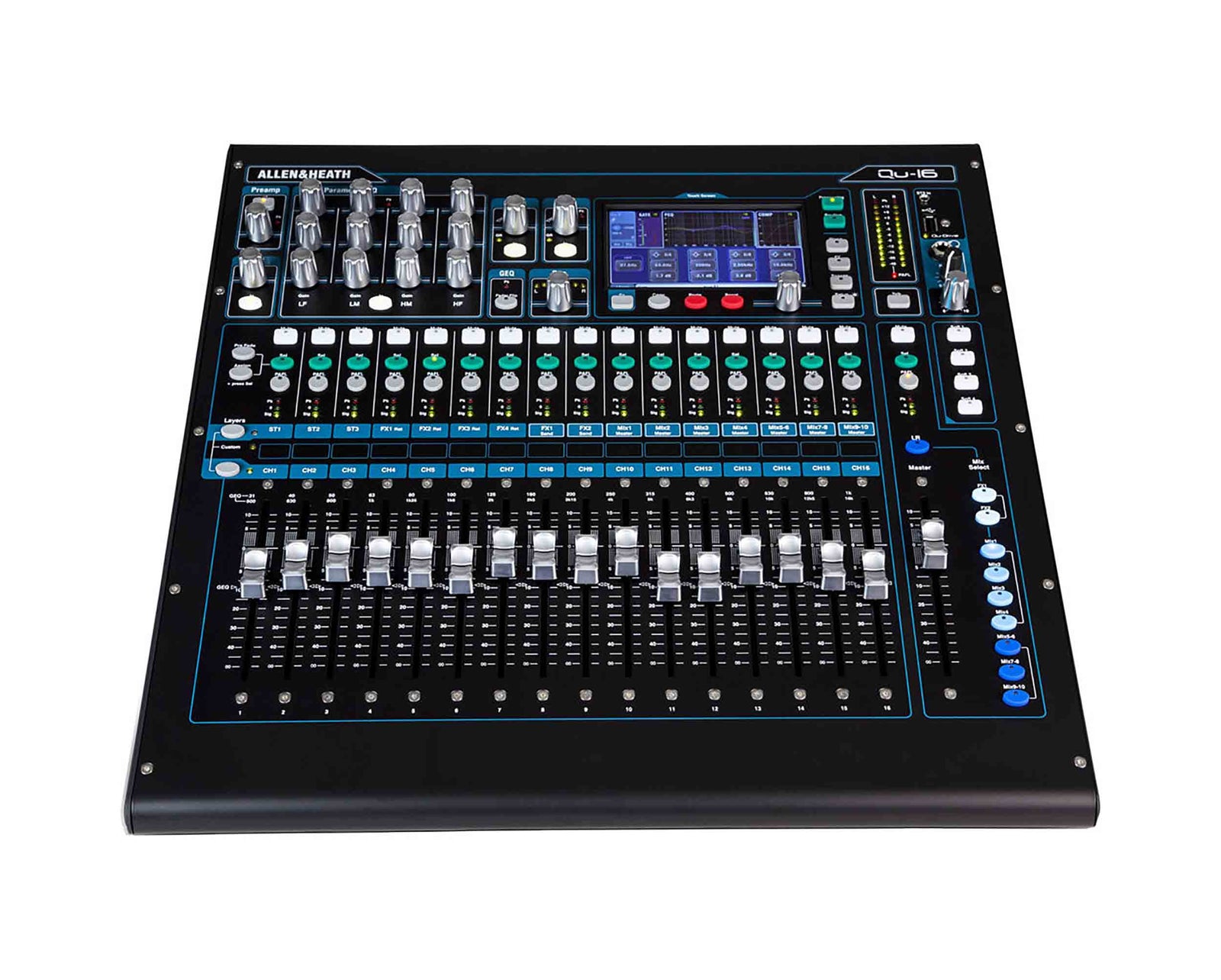 Allen & Heath Qu-16, 16-Channel Rackmountable Digital Mixer - Chrome Edition by ALLEN & HEATH