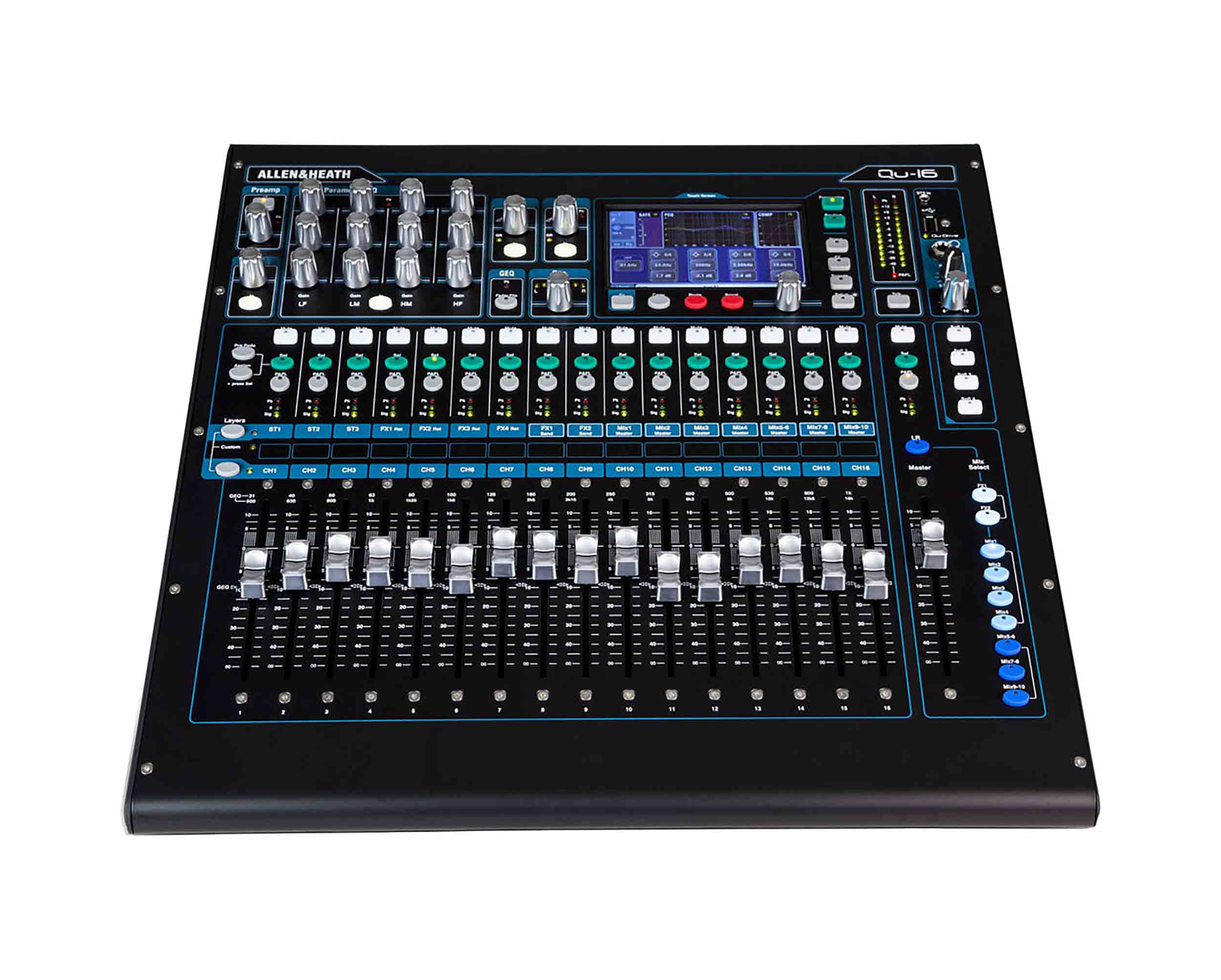 Allen & Heath Qu-16, 16-Channel Rackmountable Digital Mixer - Chrome Edition by ALLEN & HEATH