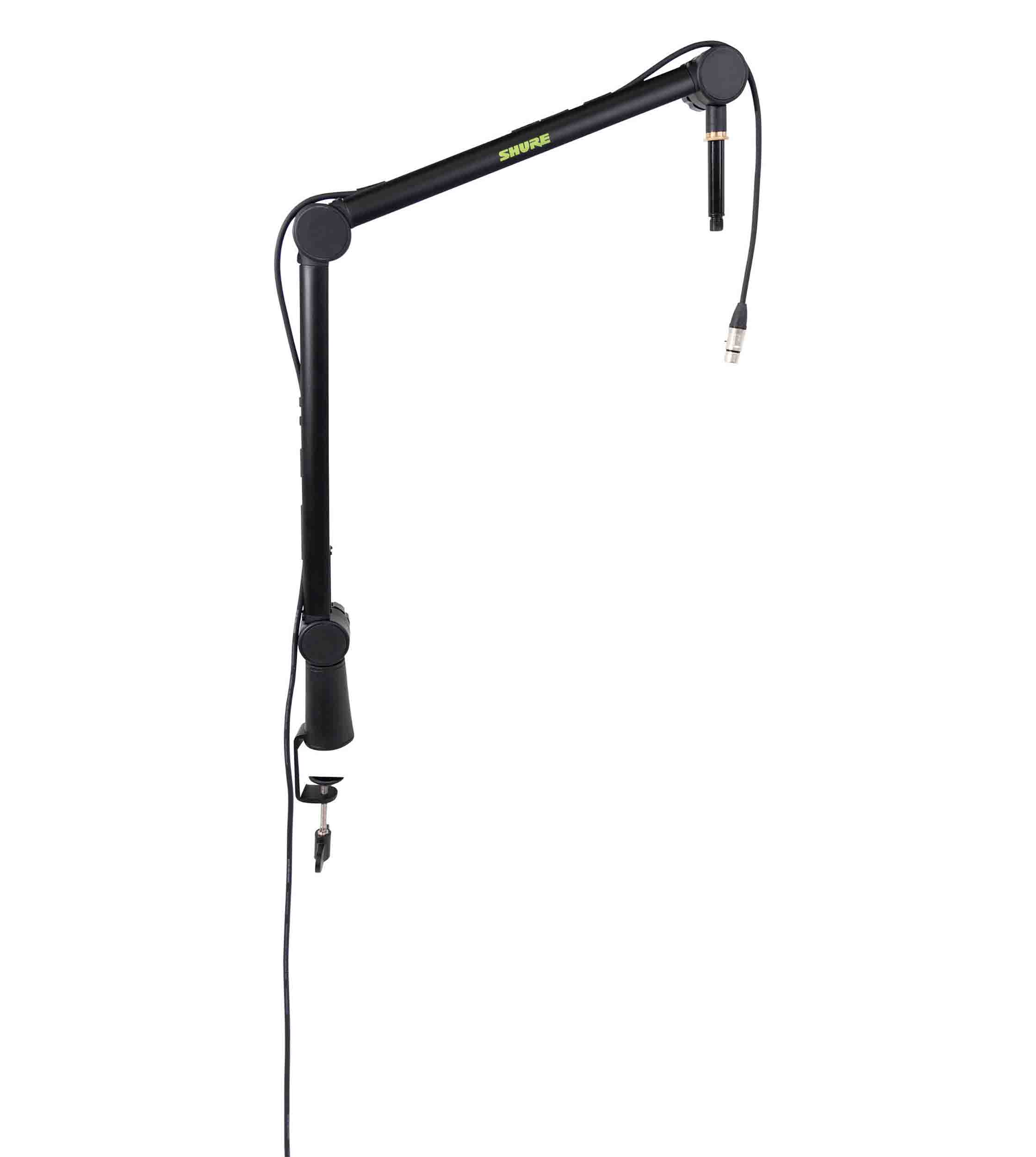 Shure SM7DB Podcast Vocal Mic DJ Package with Studio Headphones and Boom Stand plus 15' XLR by Shure