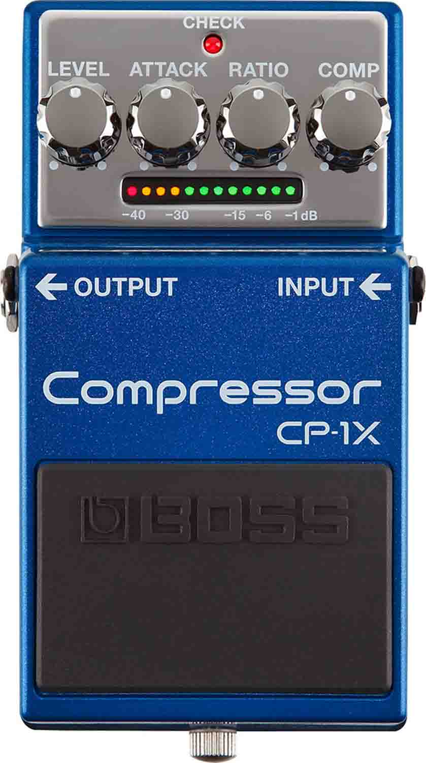 Boss CP-1X Compressor Effects Pedal with Gain Reduction Indicator by Boss