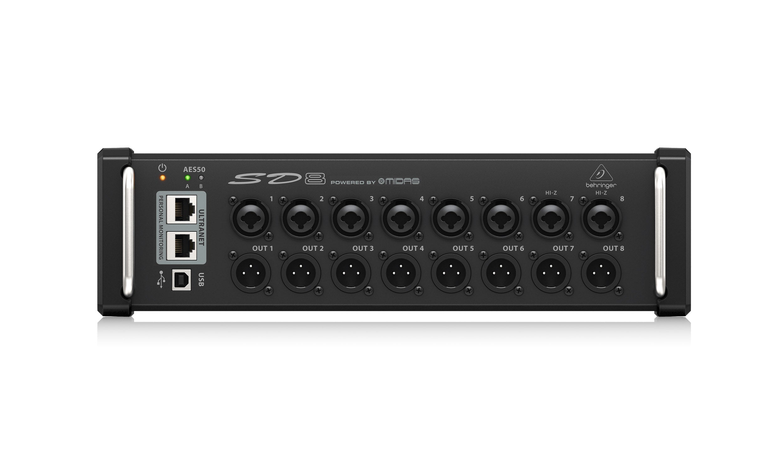 Behringer SD8, 8 Outputs Stage Box with 8 Remote-Controllable Midas Preamps by Behringer