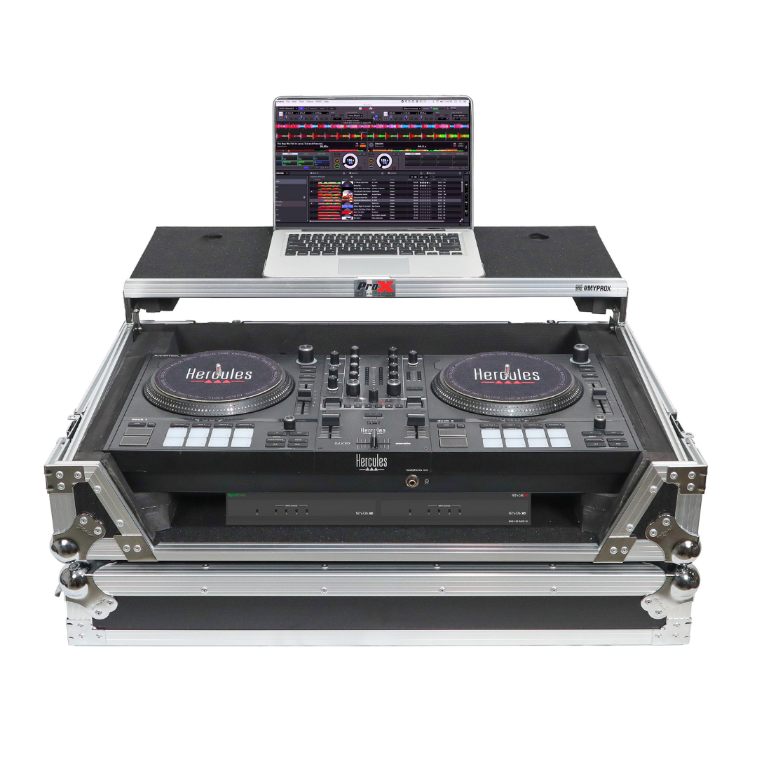 ProX XS-HIT7WLT, ATA Flight Road Case for Hercules T7 Inpulse Controller 1U Rack Space and Wheels. by ProX Cases