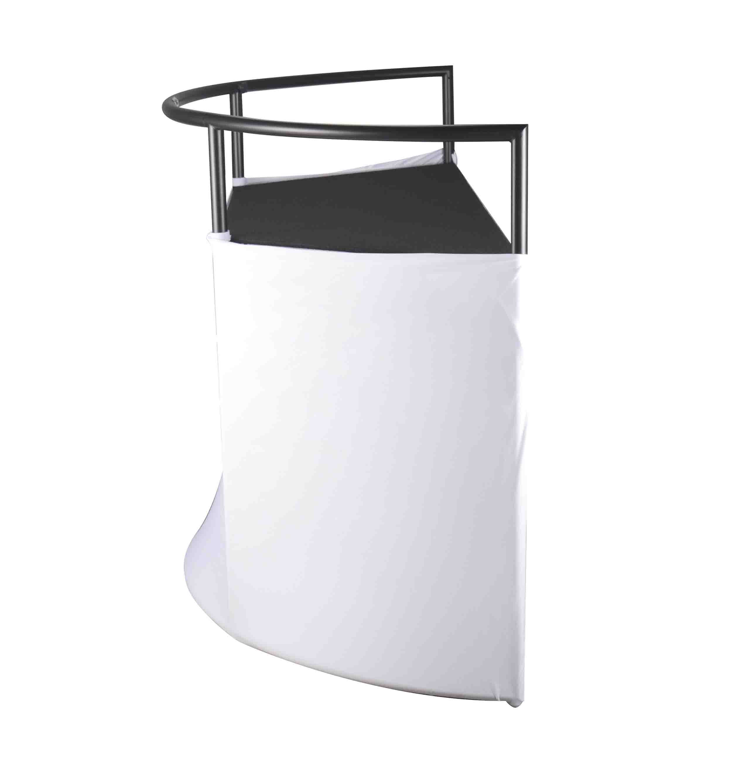 JMAZ JZ5010 Command Booth Event Facade Booth with Adjustable Scrims - Black and White by JMAZ