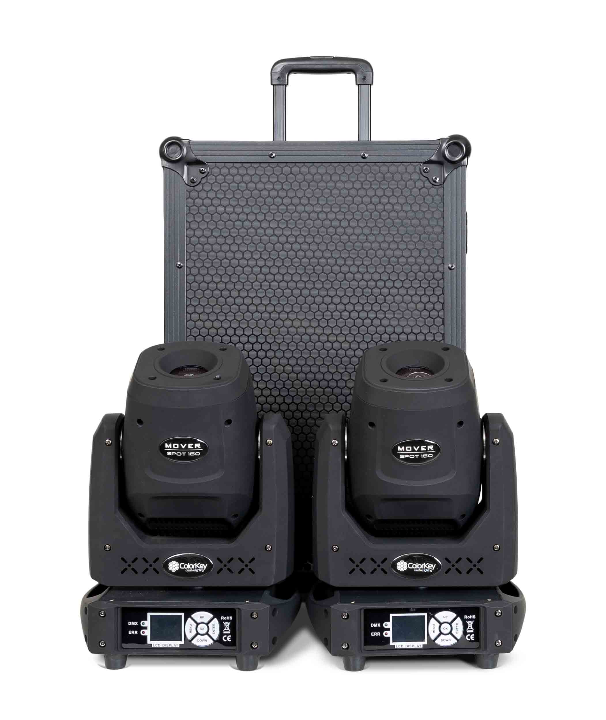 Colorkey CKU-5053, Mover Spot 150 2-Pack Bundle with Trolley - Black by ColorKey