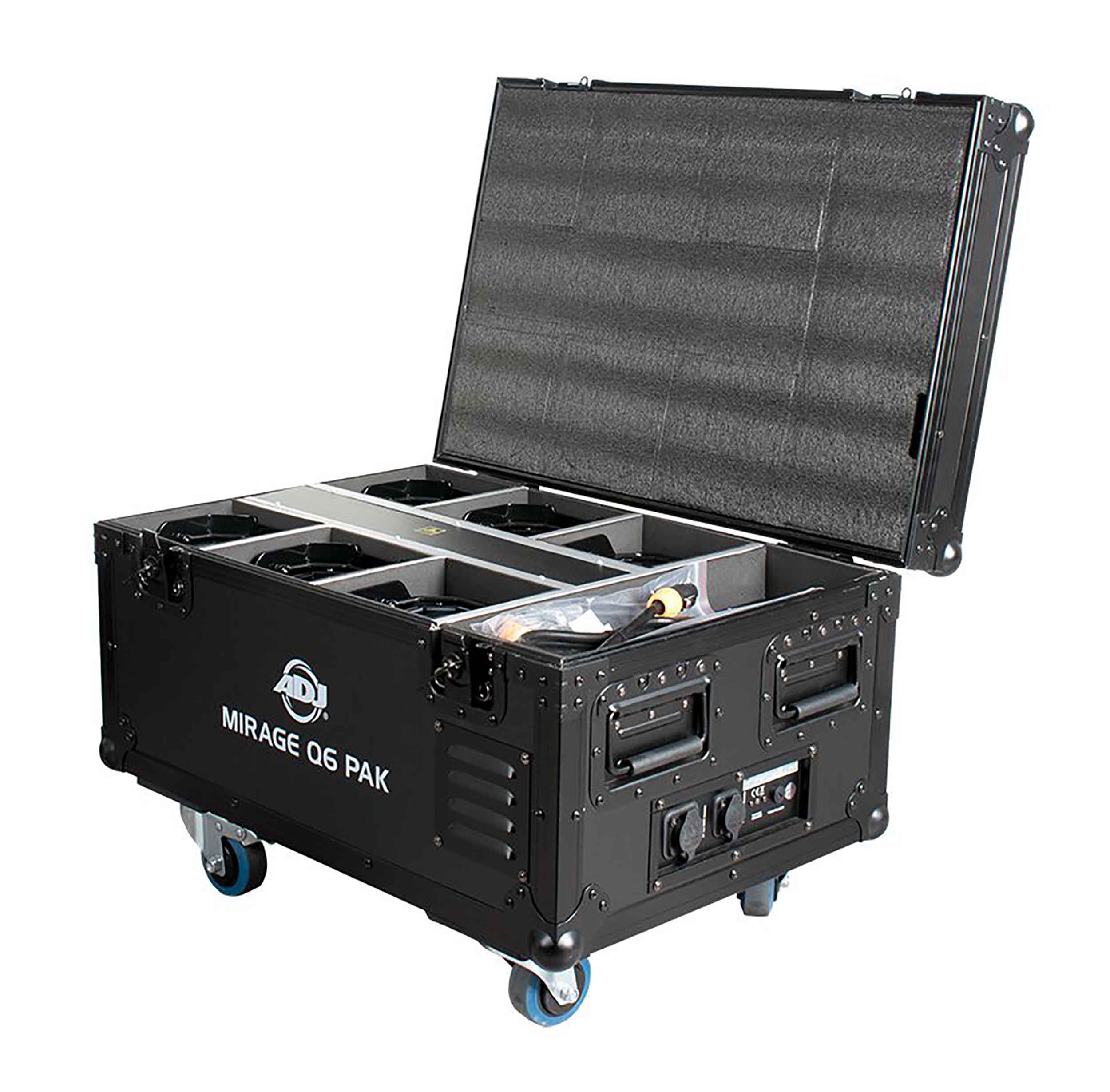 ADJ Mirage Q6 Pak Black, All-in-One Battery-Powered Event Up Lighting System by ADJ
