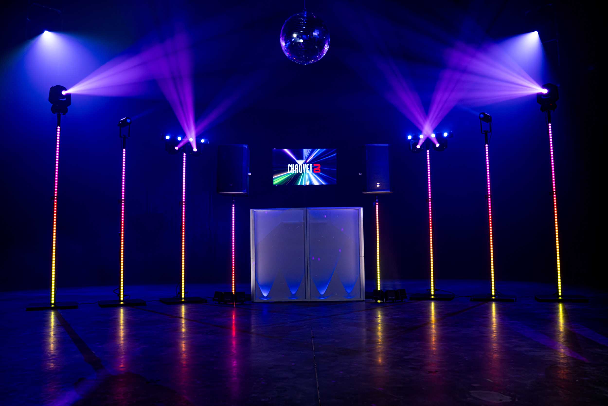 Chauvet DJ FLEX STAND FX ILS Telescoping Lighting and Speaker Stand with Built-In LED's and ILS Control by Chauvet DJ