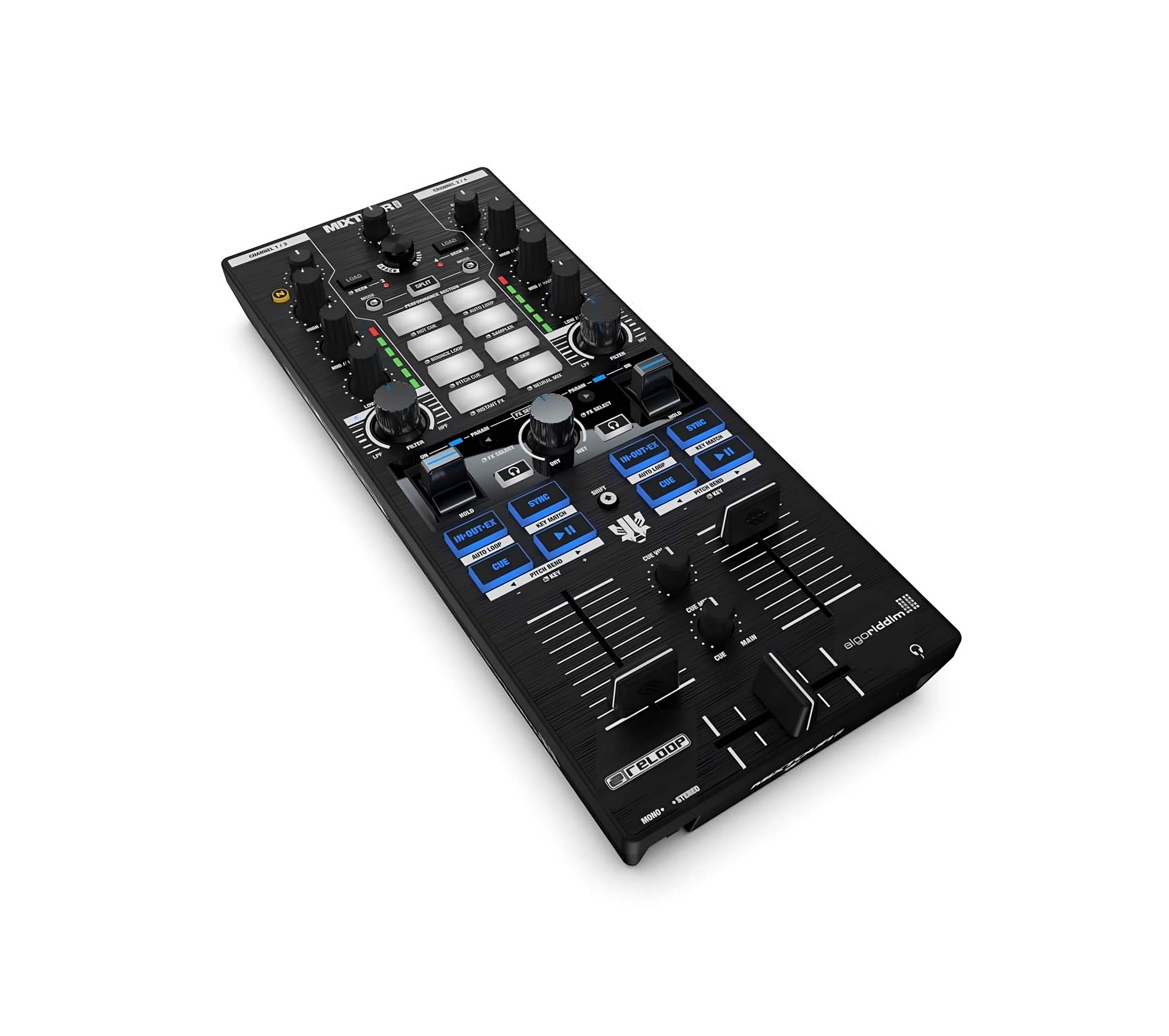 Reloop Mixtour Pro, Portable All-In-One 4-Deck DJ Controller with Audio Interface by Reloop