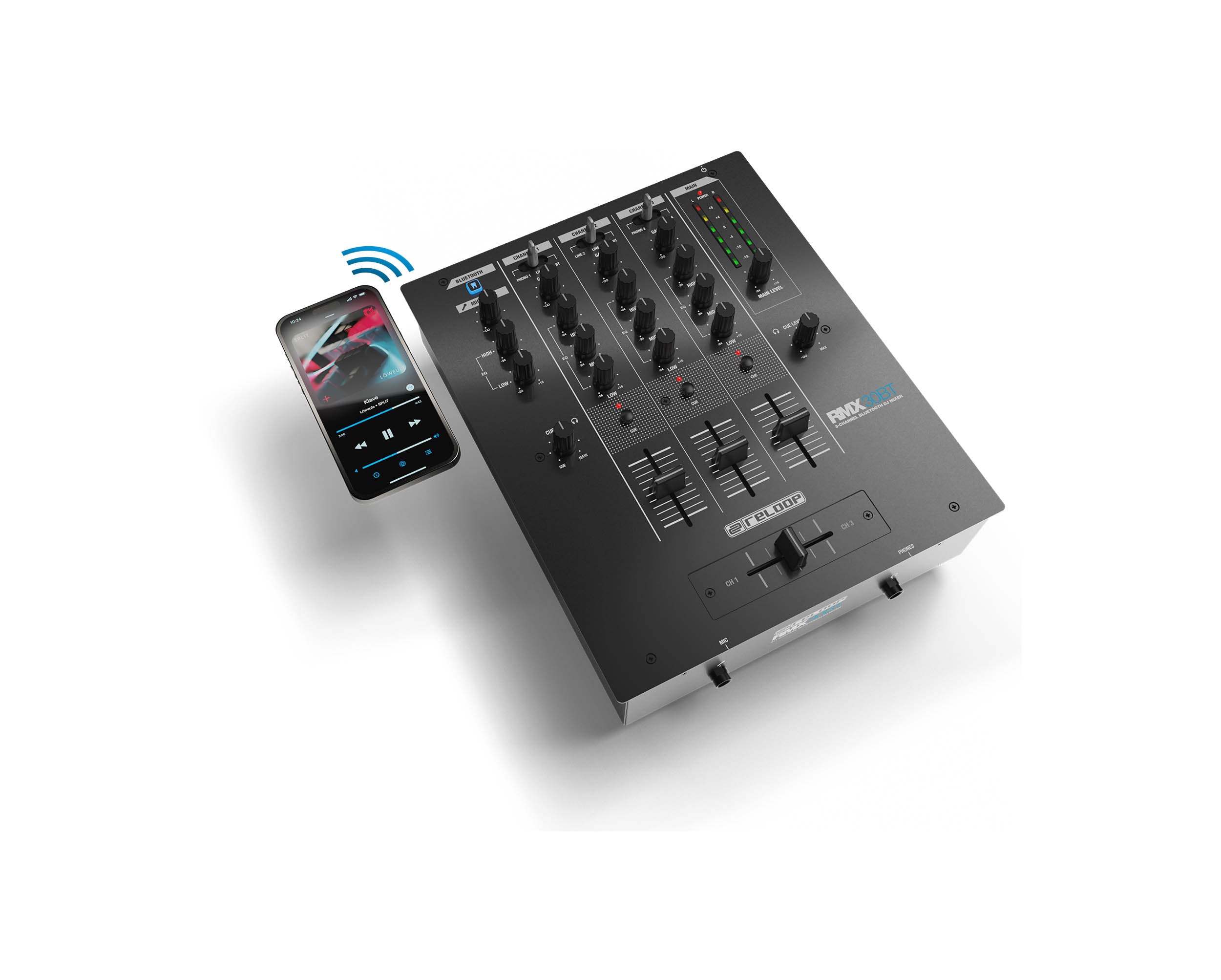 Reloop RMX-30 BT 3-Channel Bluetooth DJ Mixer with Bluetooth by Reloop