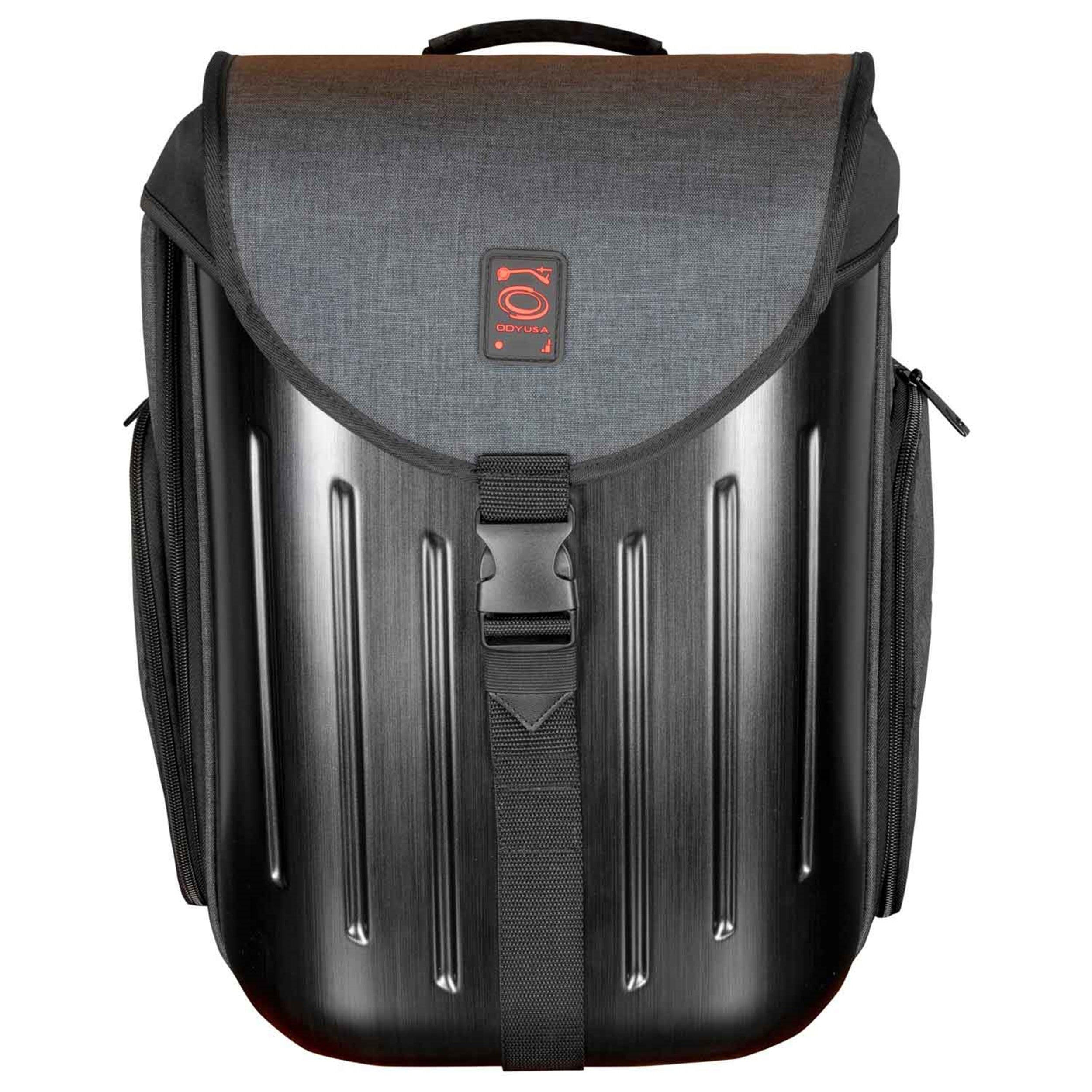 Odyssey BHS12BPCHA Charcoal Black Hard Shell DJ Backpack by Odyssey