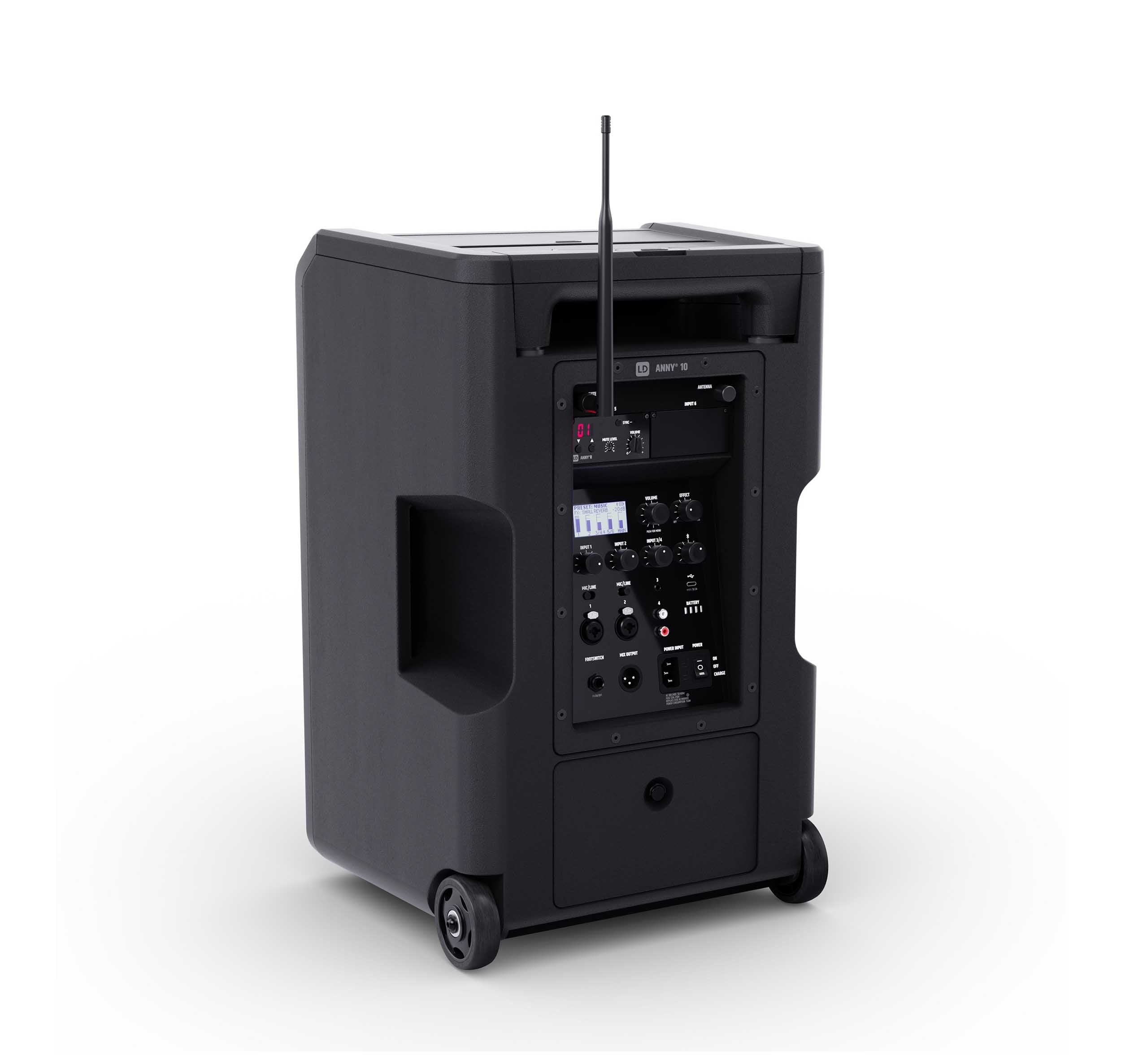 LD Systems ANNY 10 HHD B4.7, 10" Portable Battery-Powered Bluetooth PA System with Mixer And 1x Wireless Handheld Microphone by LD Systems