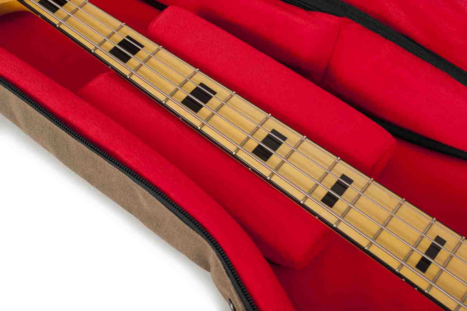Gator Cases GT-BASS-TAN Transit Series Bass Guitar Gig Bag with Tan Exterior by Gator Cases