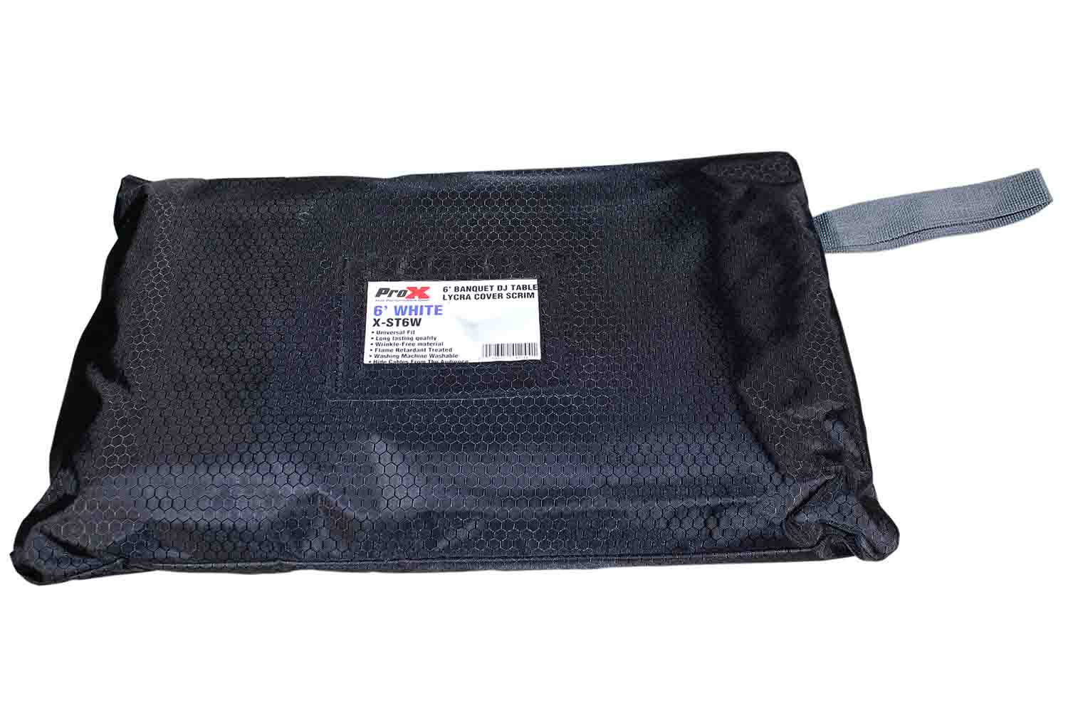 REPLACEMENT SCRIM ProX X-ST6W 6 Ft. Open Back Spandex Table Cover Scrim - White by ProX Cases
