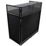 ProX XF-VISTA BL MK2, VISTA DJ Booth Façade Table Station with White/Black Scrim kit and Padded Travel Bag by ProX Cases