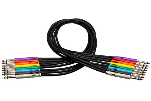 Hosa TTS-890 Balanced Patch Cables, TT TRS to Same, 3 ft by Hosa