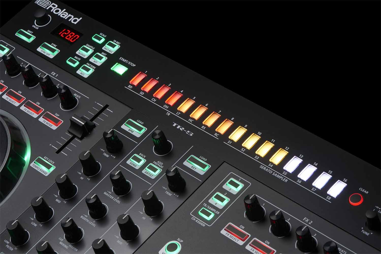 Roland DJ-505, 2-Deck Serato DJ Controller with Drum Machine by Roland