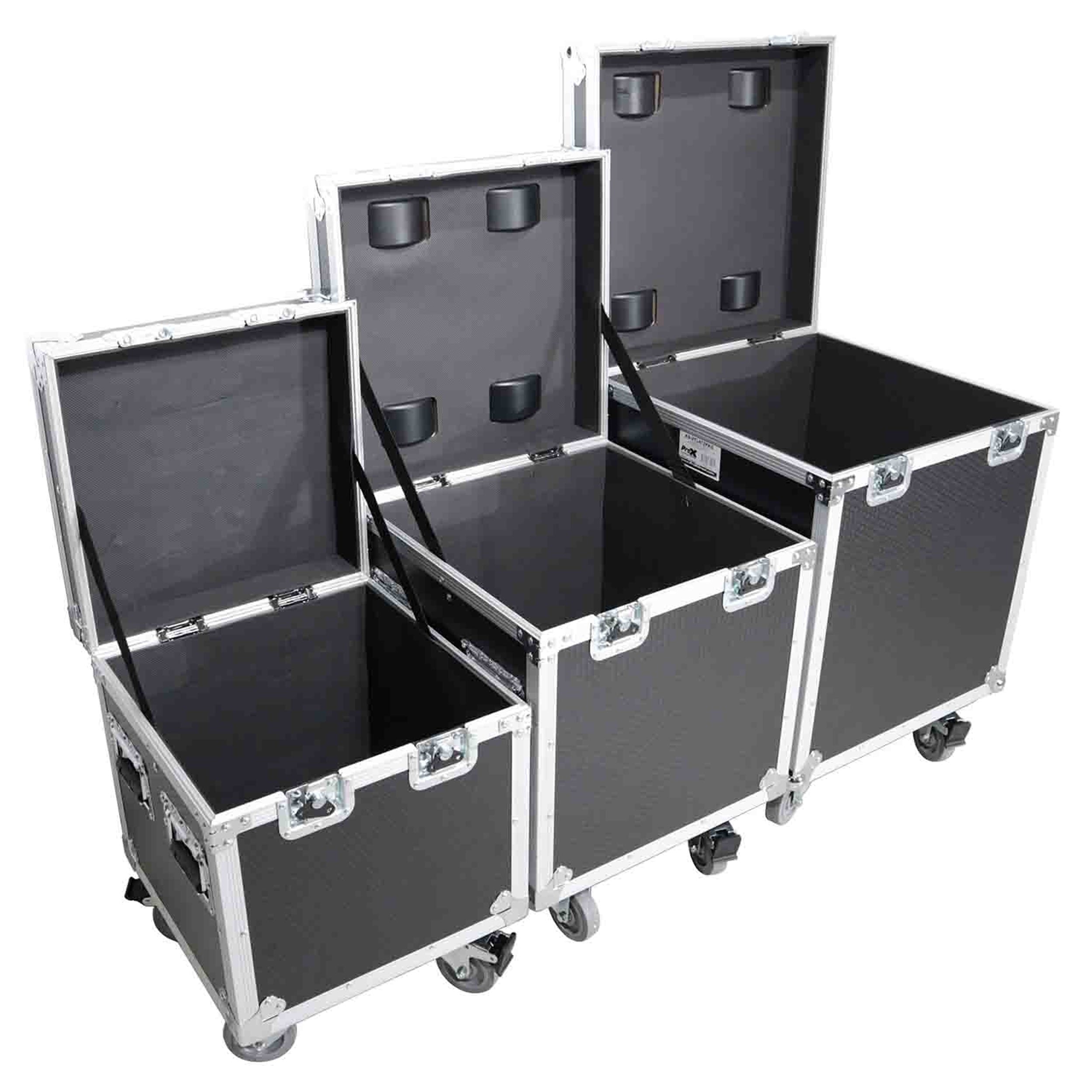 ProX XS-UTL49 PKG3, ATA Style Road Cases Large, Medium and Small Size with Wheels - Package of 3 by ProX Cases