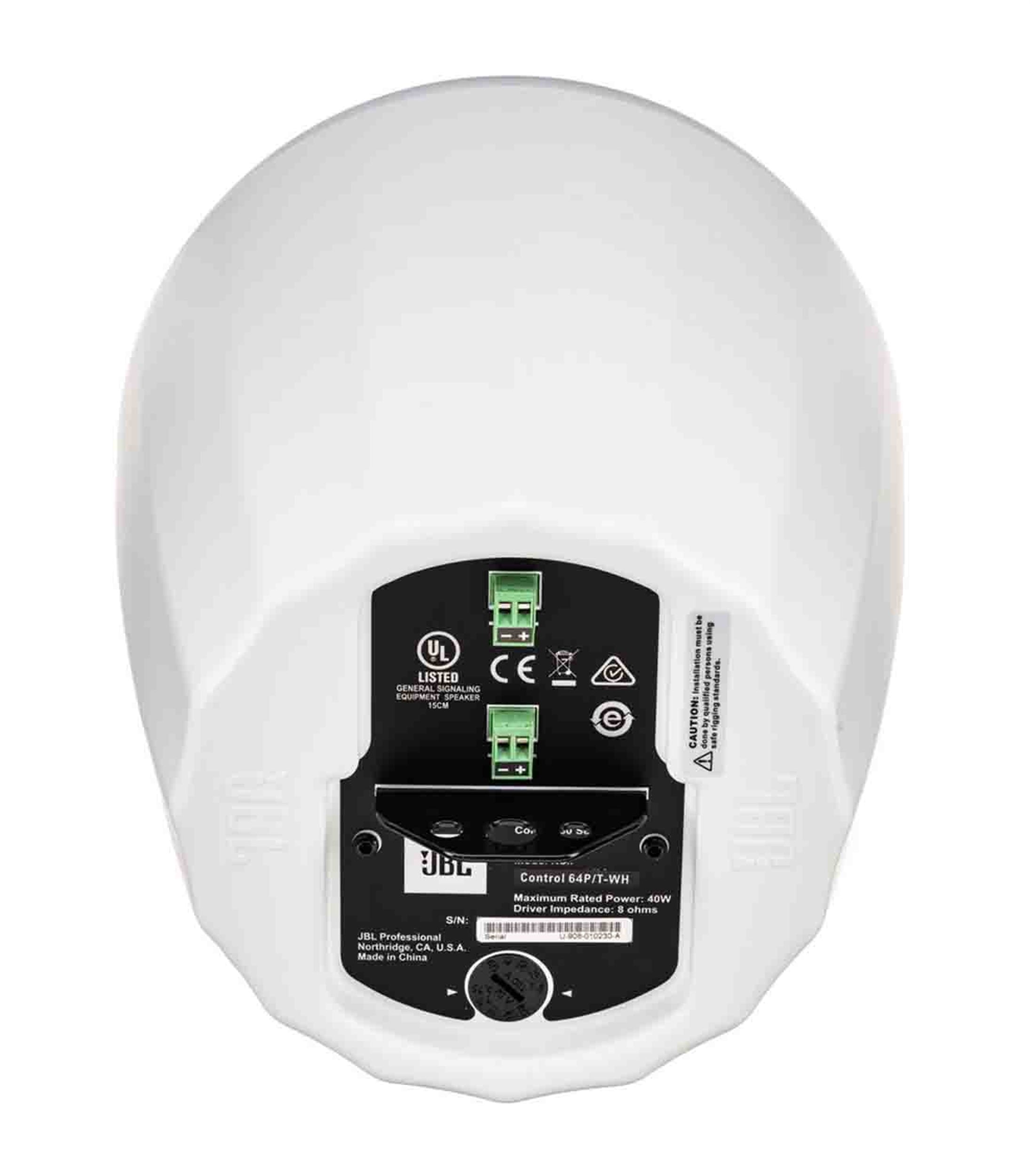JBL C64P/T-WH, Compact Full-Range Pendant Loudspeaker - White by JBL