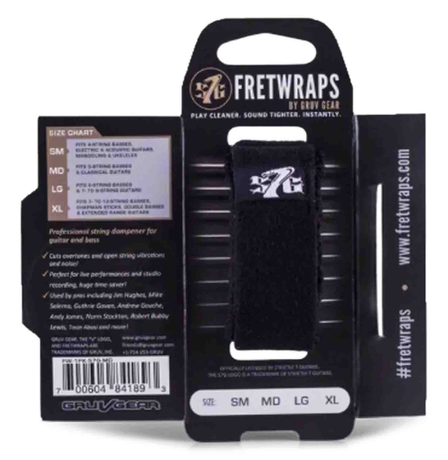 Gruv Gear FW-1PK-S7G-MD FretWraps String Muter 1-Pack (Black, Medium) (FW-1PK-S7G-MD) by Gruv Gear