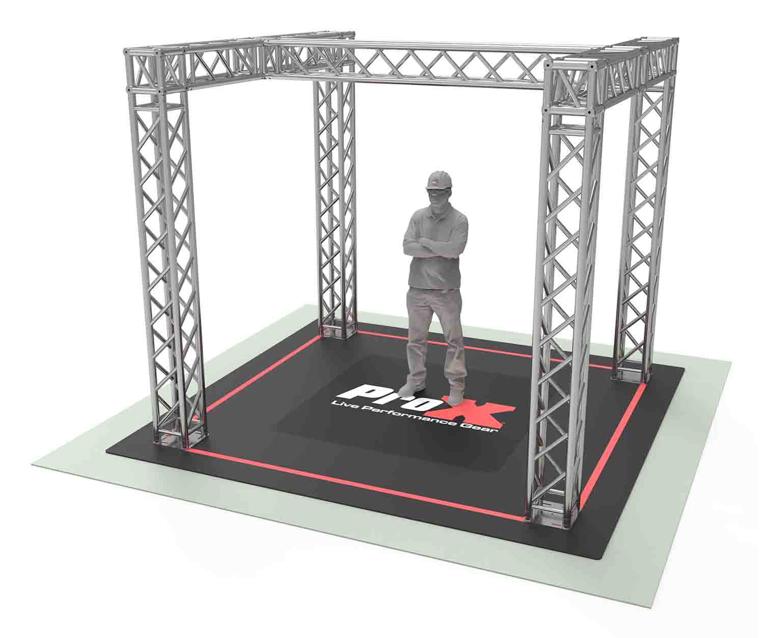 PROX XTP-E1099H Tradeshow Booth 10.11 W X 9.42 L X 9.20 FT H with H Shape Design by ProX Cases