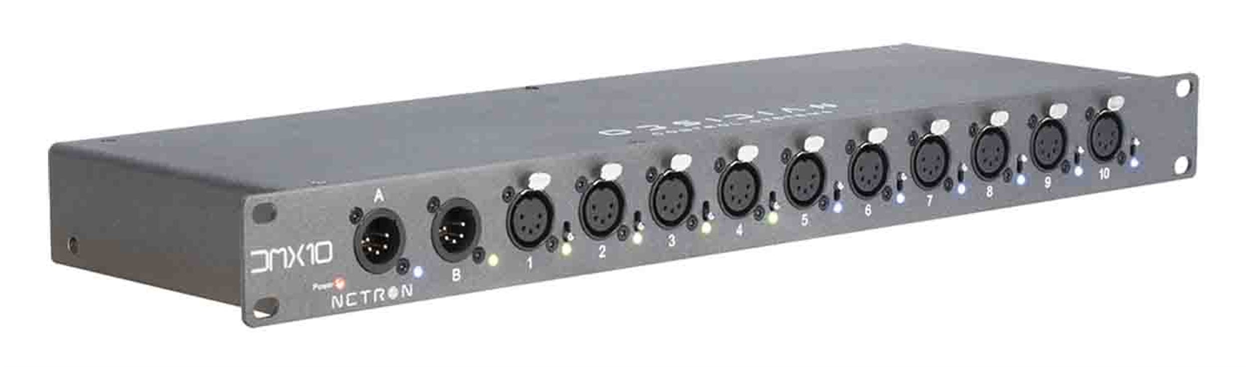 Elation DMX10-5 Netron Rackmount 10-Port DMX Splitter - 5 Pin by Elation
