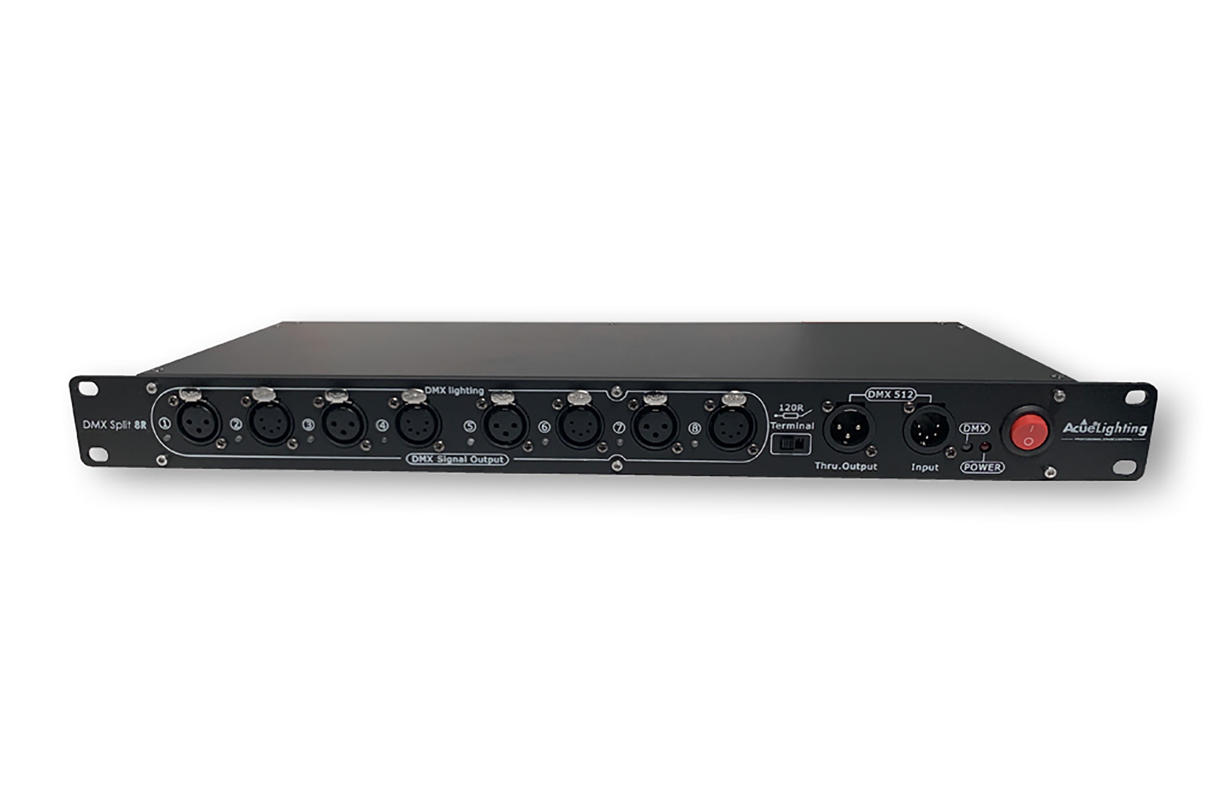 Acue Lighting DMX Split 8RM, 8-Way DMX Signal Splitter and Booster by Acue Lighting