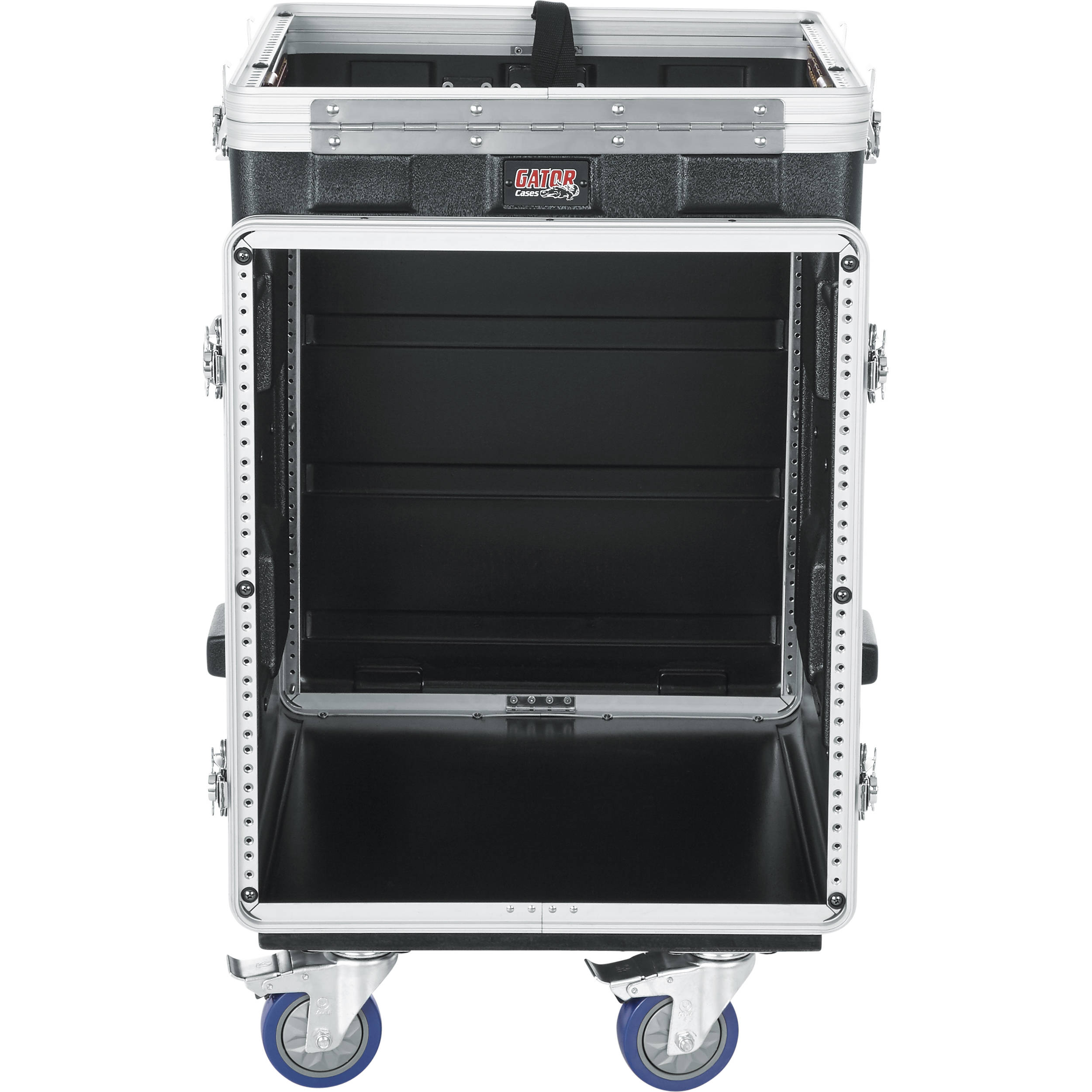 Gator Cases GRC-10X12 PU, 10U Top and 12U Side ATA Molded PE Pop-Up Console Rack by Gator Cases