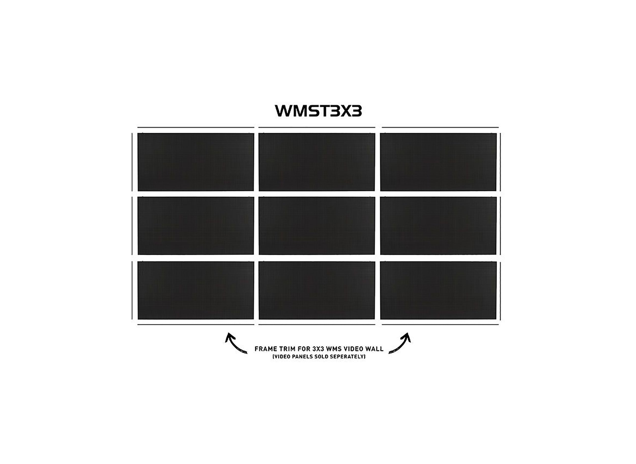 ADJ WMST3X3, Frame Trim Kit for 3x3 WMS Series Video Wall by ADJ