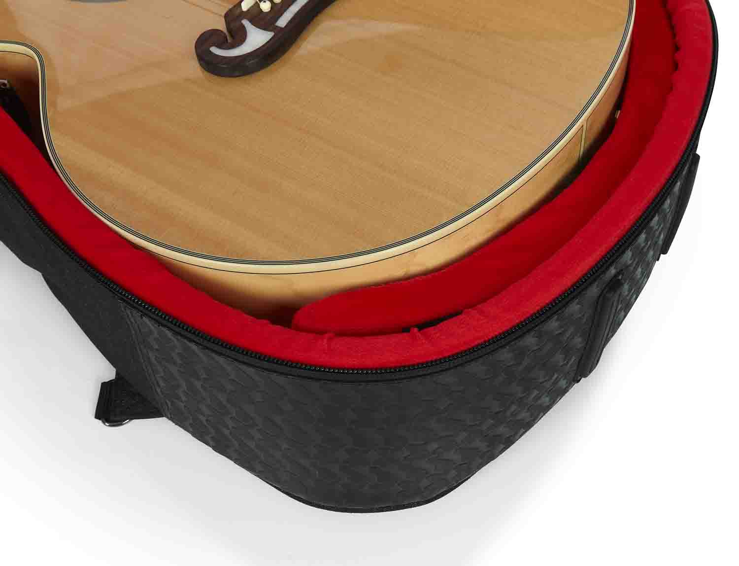 Gator Cases GT-JUMBO-BLK Transit Series Jumbo Acoustic Guitar Gig Bag with Charcoal Exterior - Black by Gator Cases