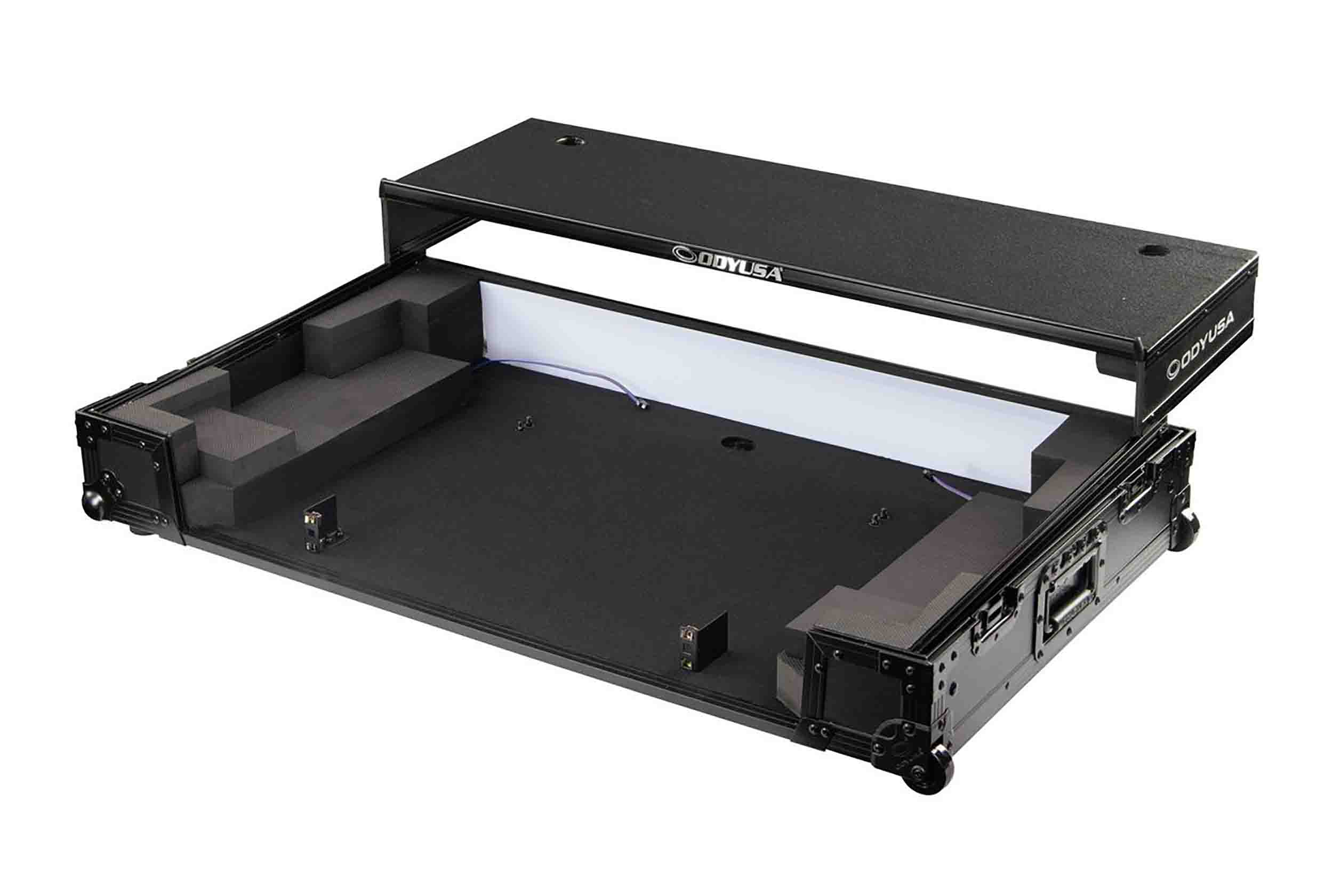 Odyssey FFXOPUSQUADCW1, Flight Effects Case for Pioneer DJ OPUS-QUAD Controller with Glide Style Laptop Platform and Wheels by Odyssey