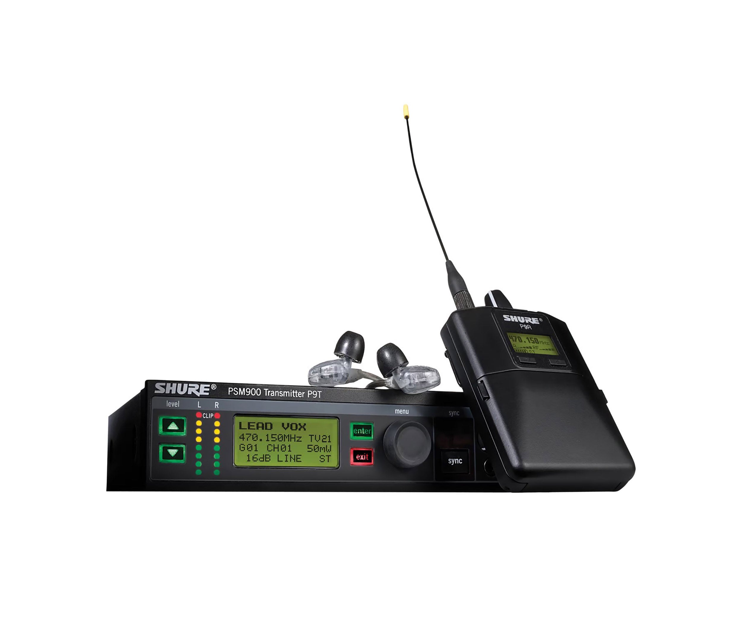 Shure P9TRA+425CL, PSM 900 Wireless Monitor System with SE425-CL Earphones by Shure