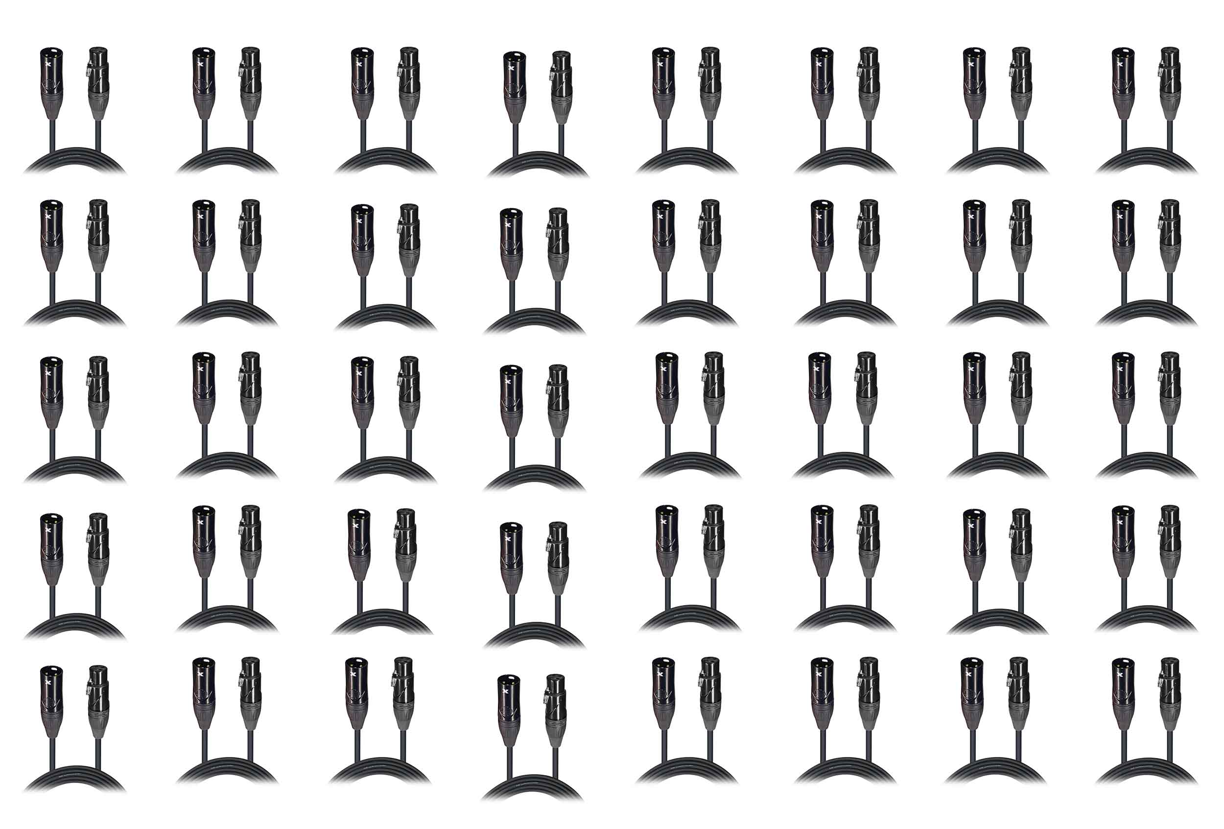 ProX XC-MIC25 X40, 25 Ft Balanced XLR-F to XLR-M High Performance Microphone Cable DJ Package - 40 Pack by ProX Cases
