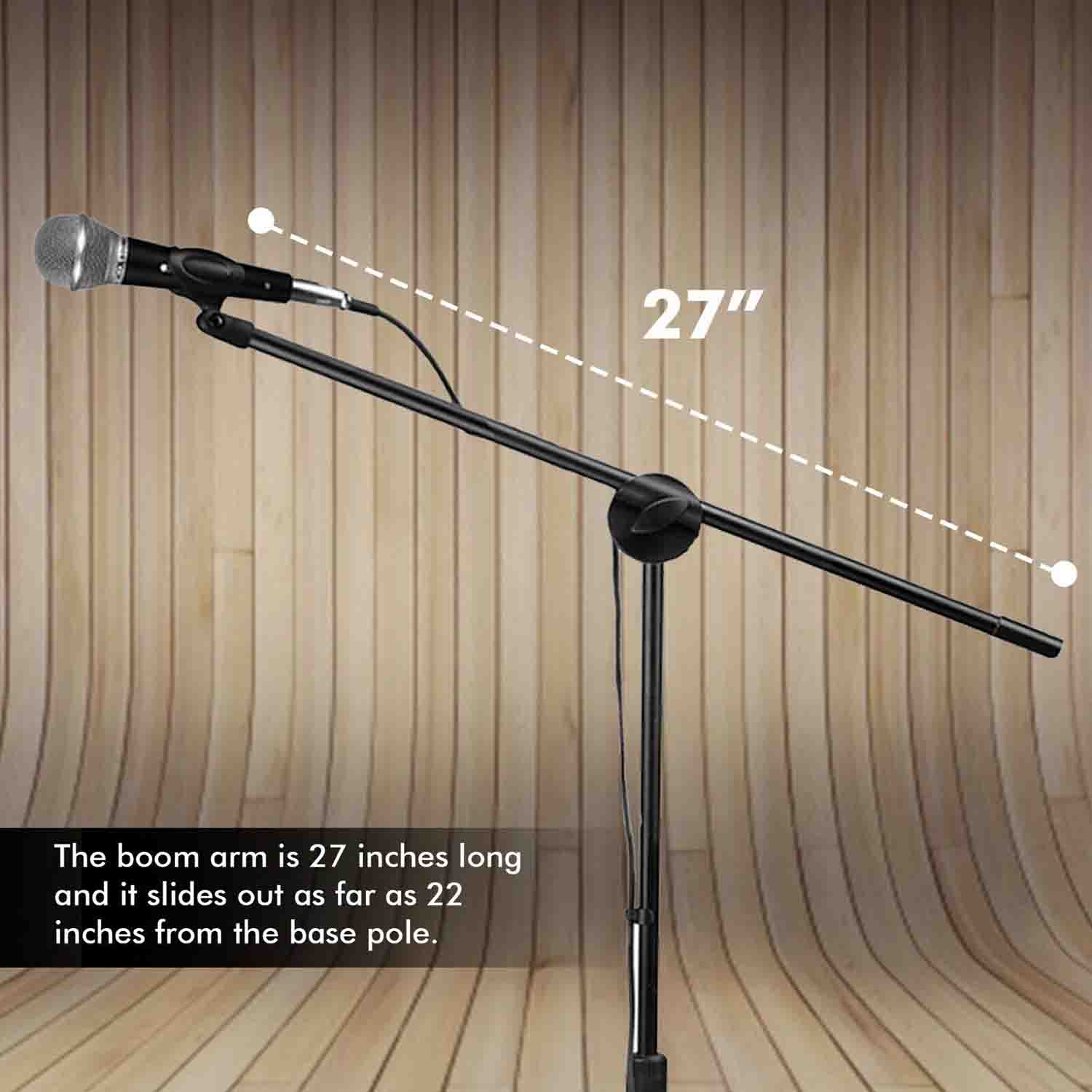 Technical Pro TLDMC1ST Tripod Boom Microphone with Stand