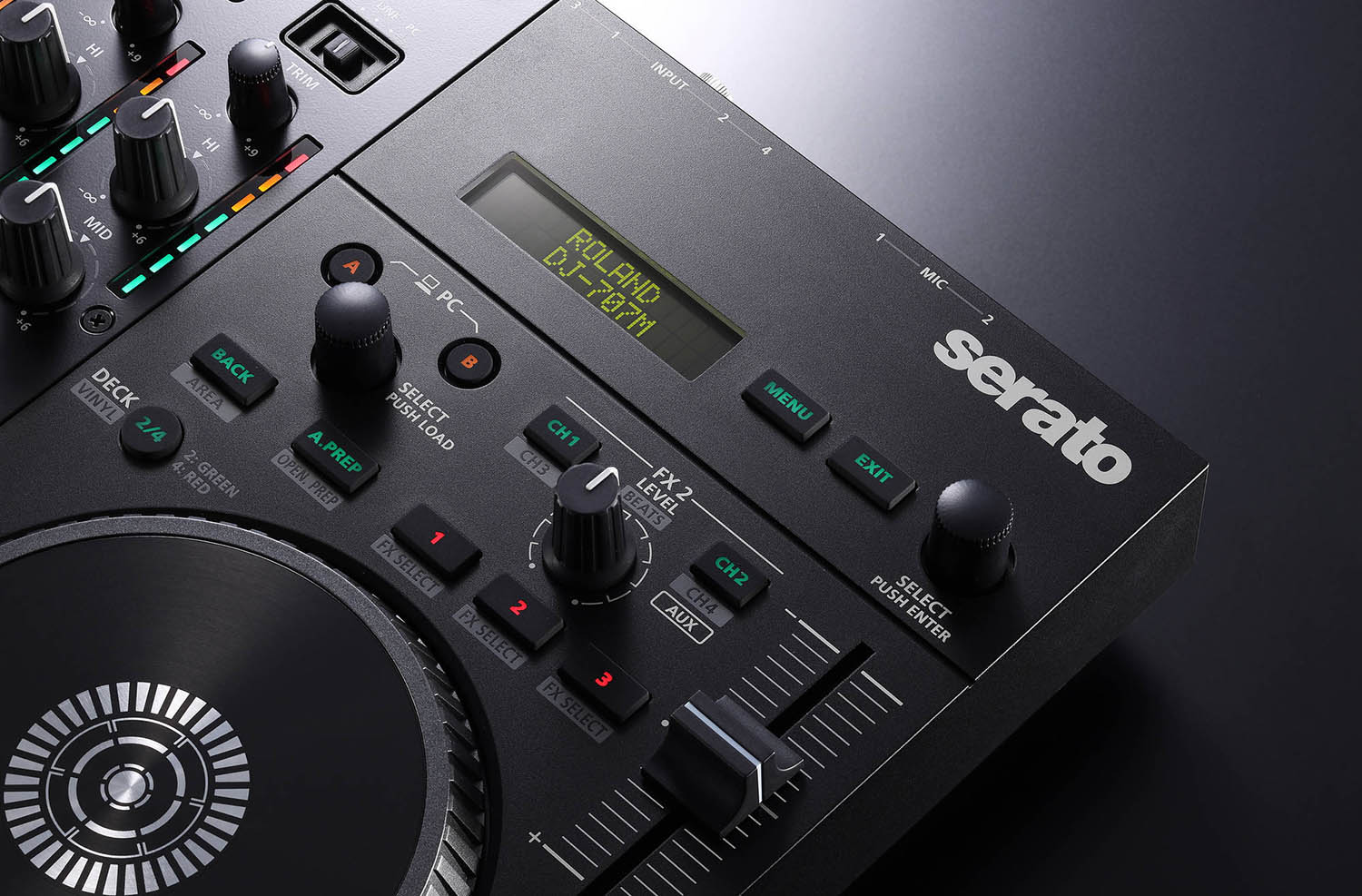 Roland DJ-707M, Four-Channel, Four-Deck Serato DJ Controller With Dual USB Ports by Roland