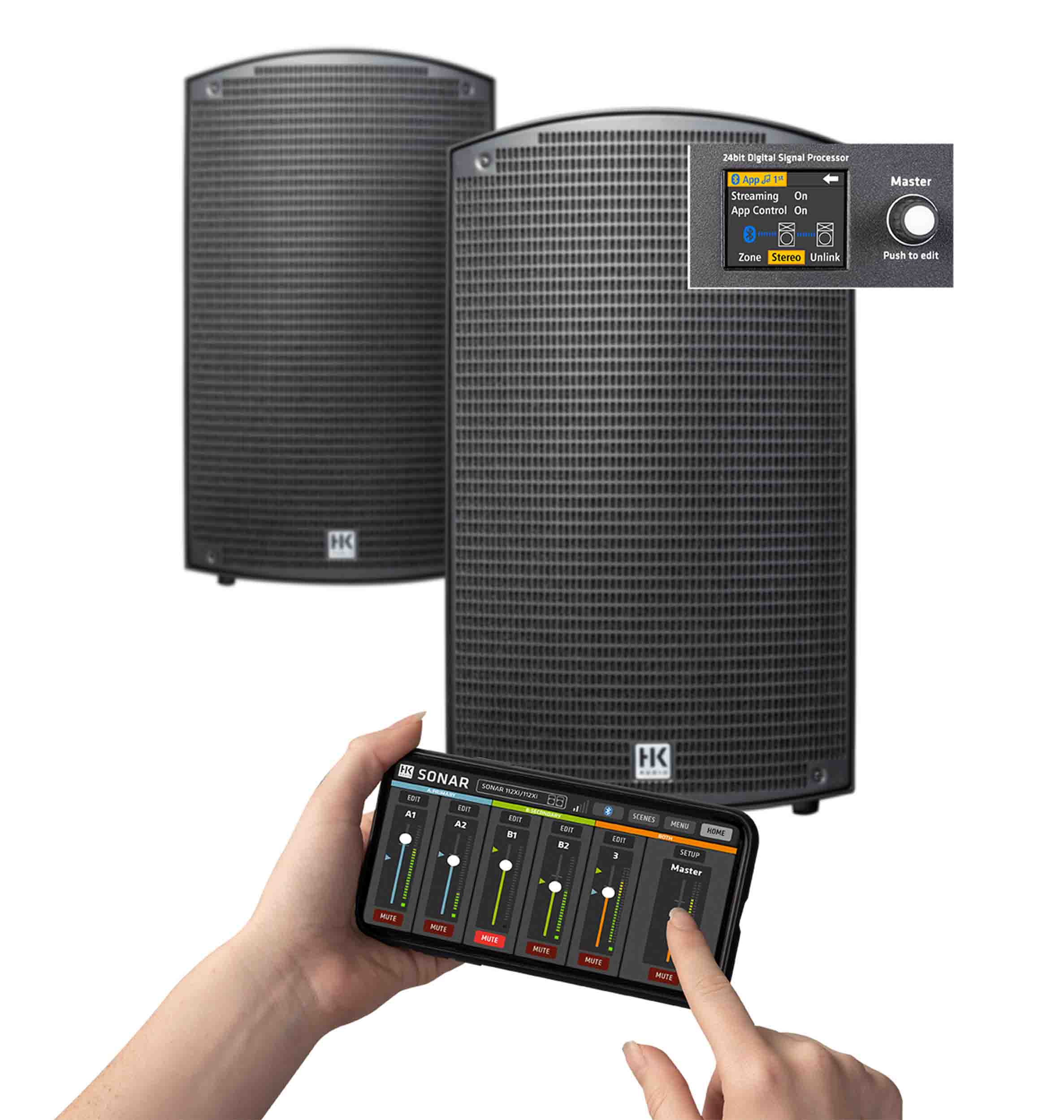 HK Audio SONAR115XI, 2-Way 1200W 15-Inch Active Powered Speaker by HK Audio