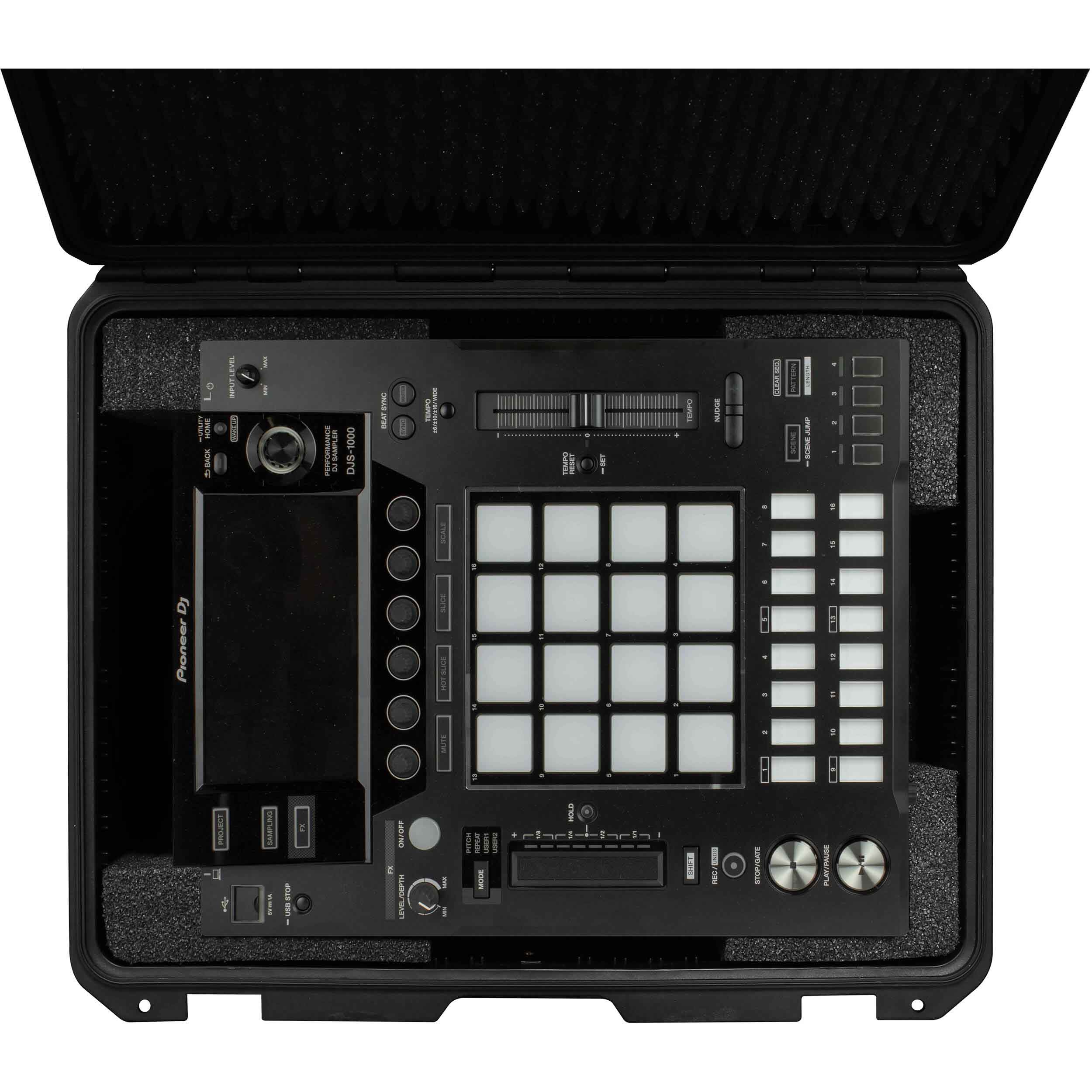 Odyssey VUDJS1000 Dustproof and Watertight Carrying Case for Pioneer DJ DJS-1000 16 Track Dynamic DJ Sampler by Odyssey
