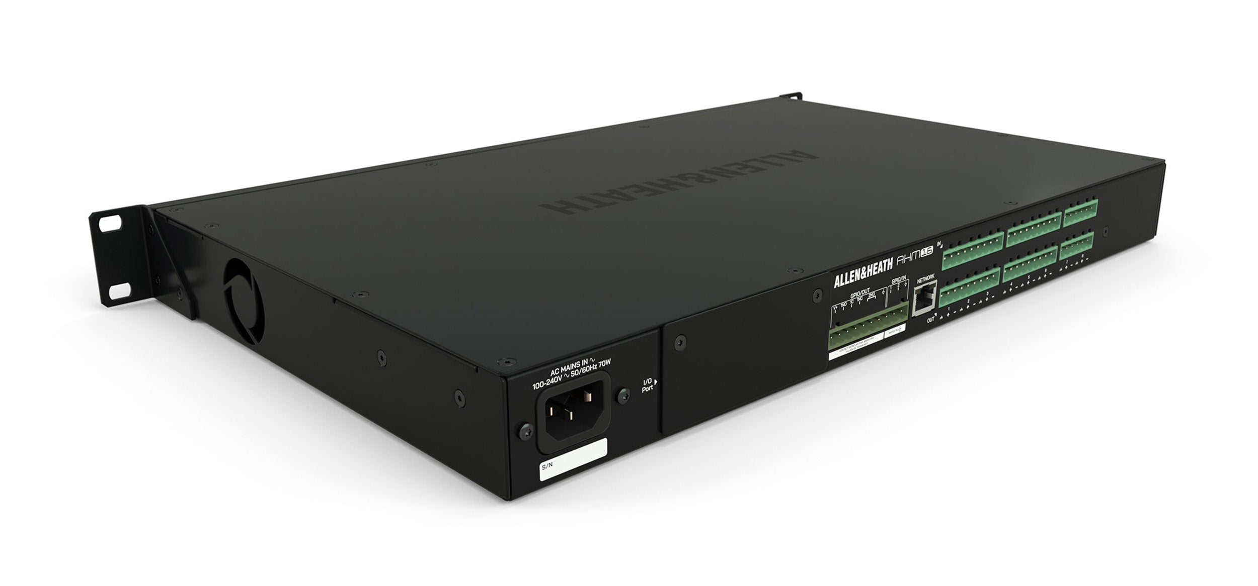 Allen & Heath AHM-16, 1RU 16x16 Audio Matrix Processor with 8x8 Local Analog I/O by ALLEN & HEATH