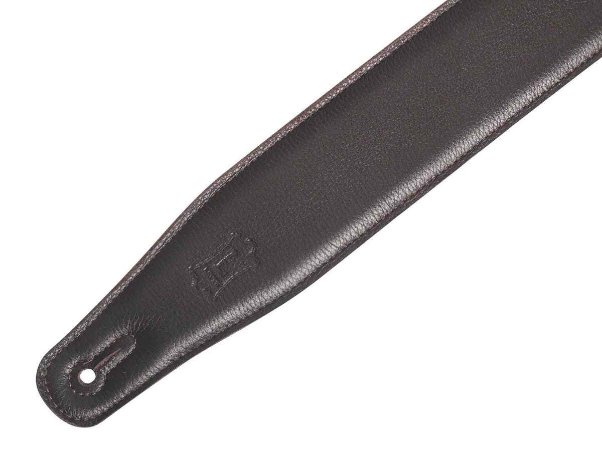 Levy's Leathers MRHGS-DBR 2.5" Guitar Strap with RipChord Technology and Suede Backing - Dark Brown
