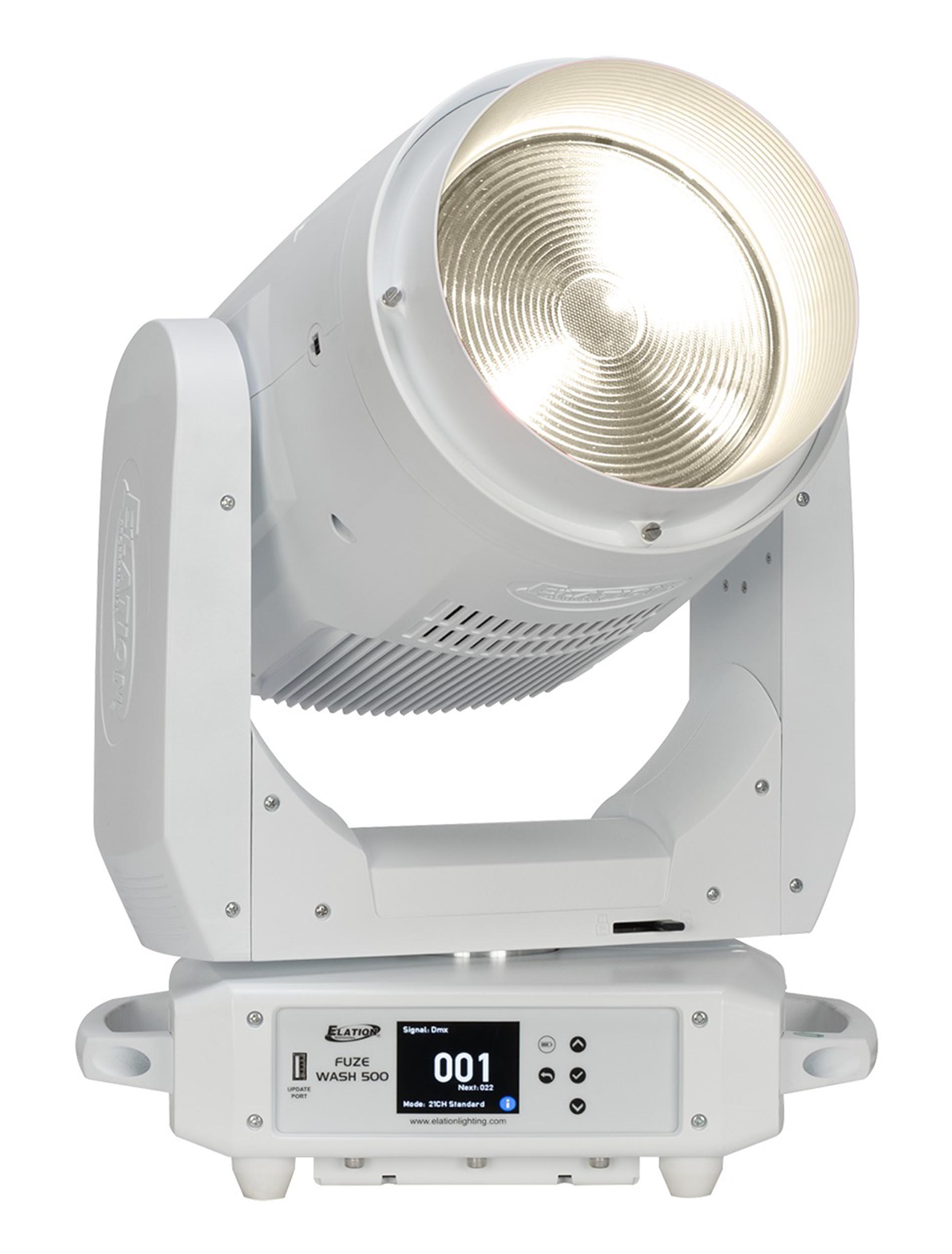 Elation FUZ567WH, 500-Watt Full Spectrum RGBMA LED Wash Fixture - White by Elation