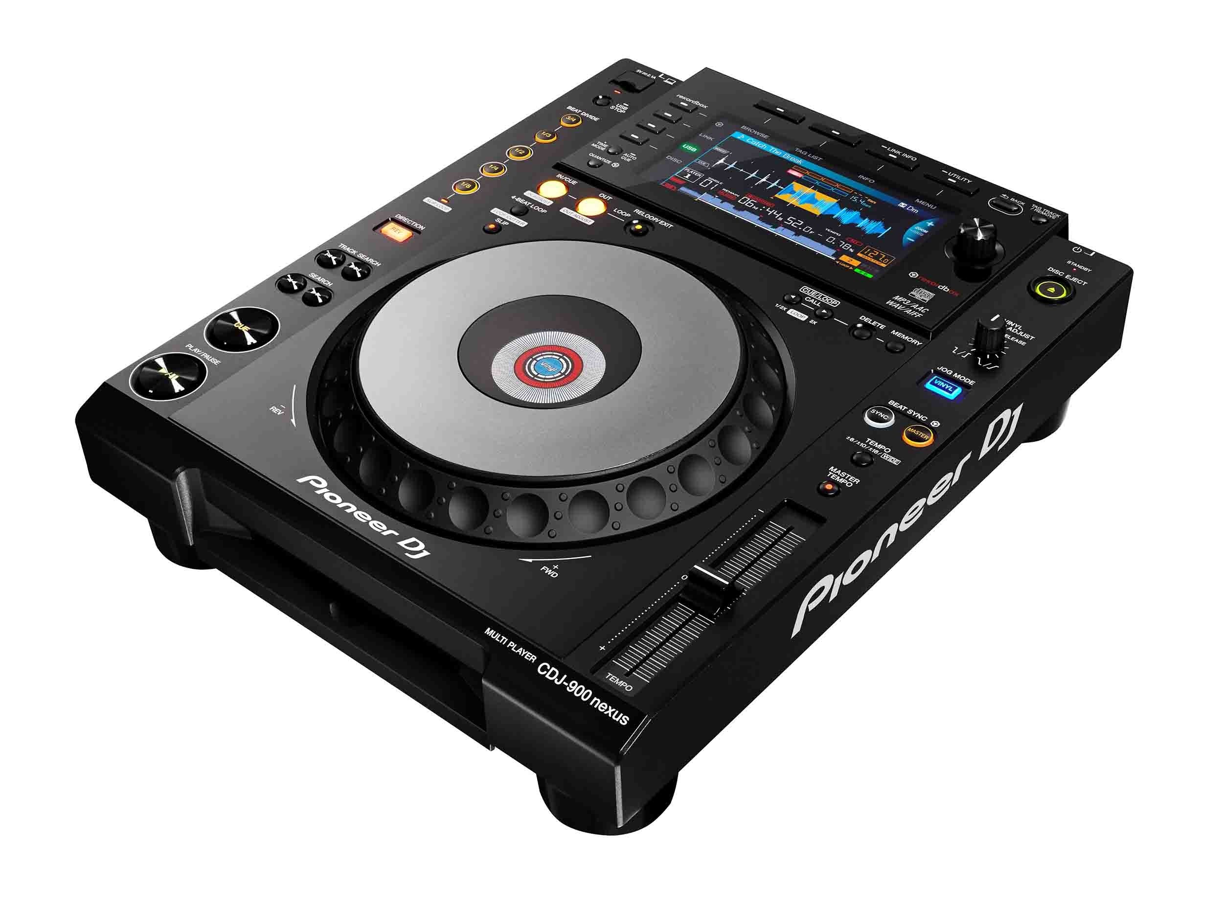 Pioneer DJ CDJ-900NXS Multi Player DJ Package with 4-Channel Digital Mixer by Pioneer DJ