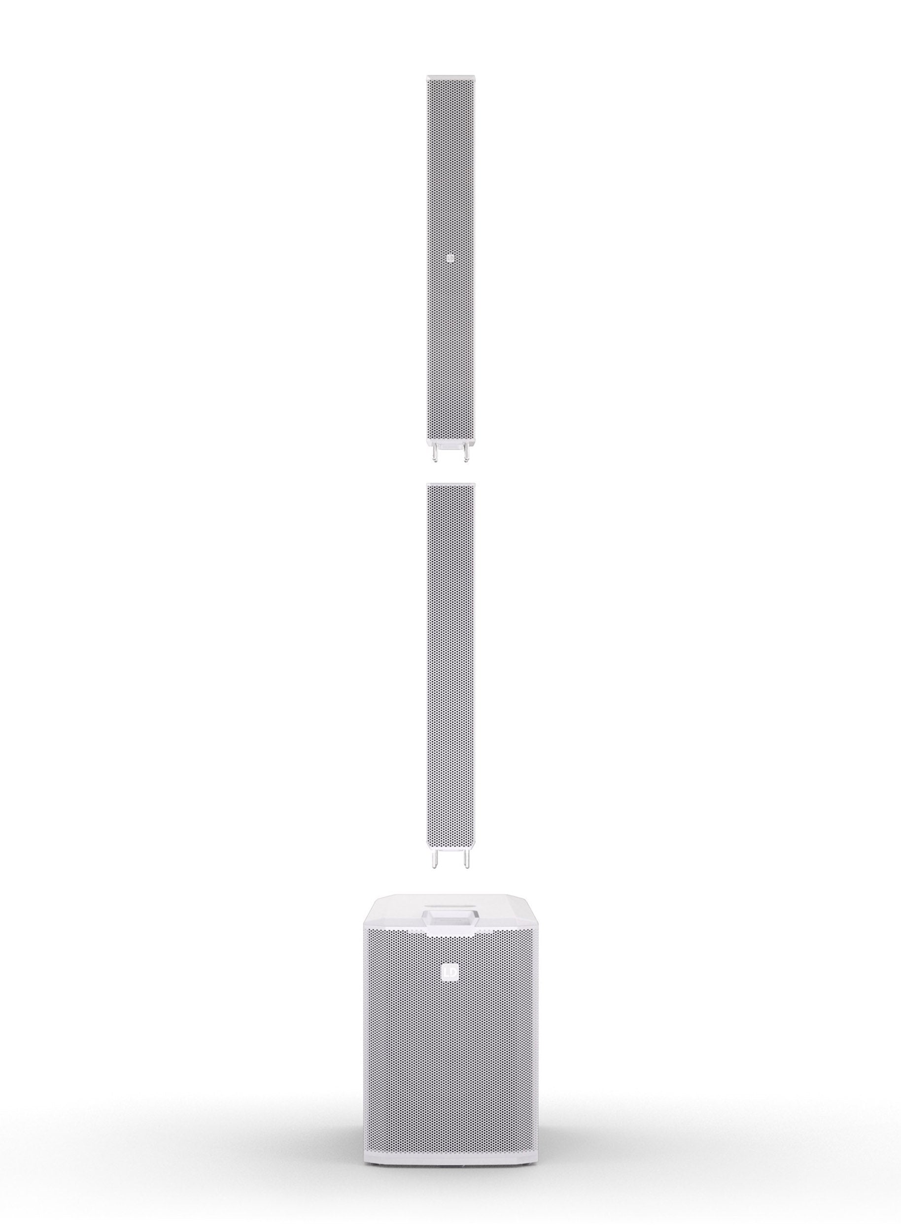 LD System MAUI 28 G3 MIX White, Compact Cardioid Column PA System with Digital Mixer by LD Systems